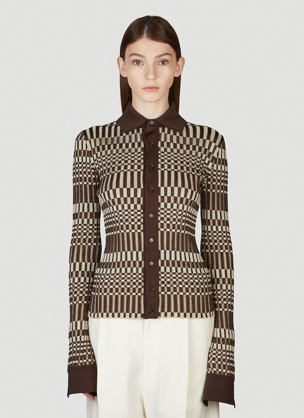 Bottega Veneta o1loc1c0824 707872 Cardigan in Multicolor Size L / US 10 / IT 46 - 1 Thumbnail