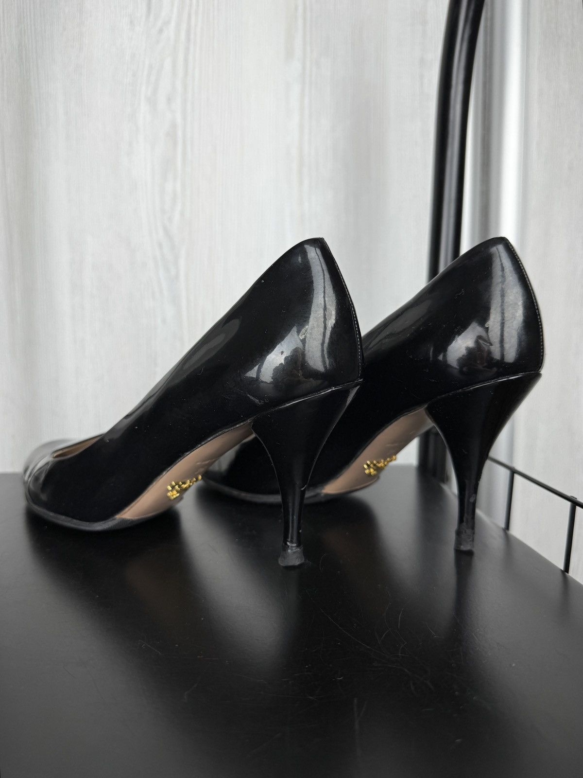 Prada Prada Women’s High Heels Shoes Platform Black Patent Leather Size US 6 / IT 36 - 11 Thumbnail