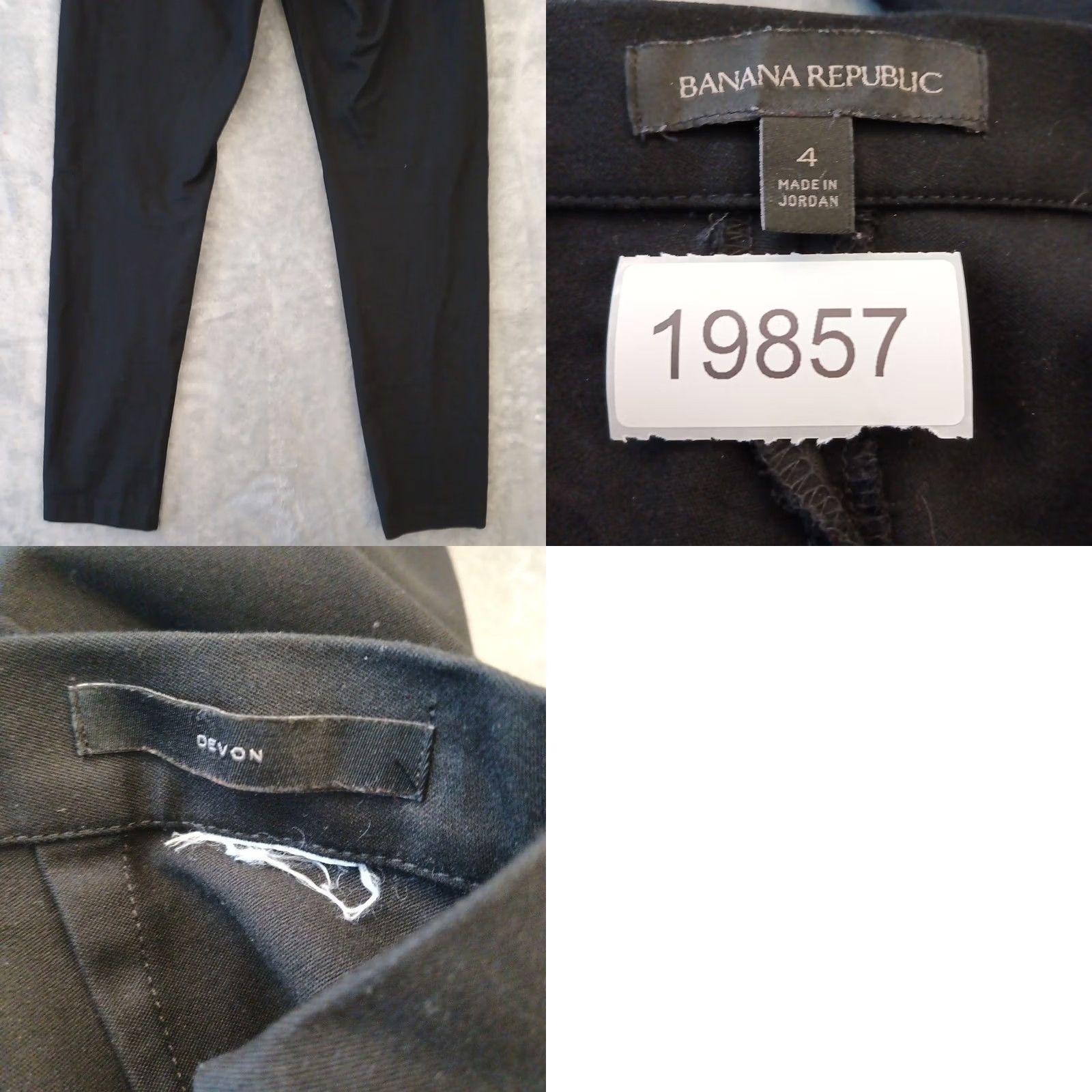 Banana Republic Banana Republic Dress Pants Womens Size 4 Black Mid Rise 28x27 Side Zip Straight Leg Pants Dressy Formal Size 27" / US 4 / IT 40 - 8 Thumbnail