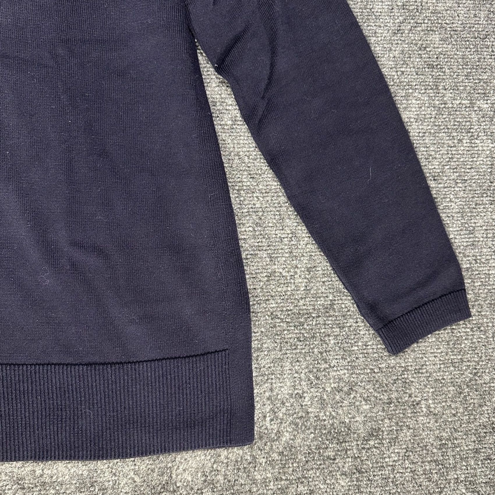 Talbots Talbots Cardigan Sweater Womens Small Navy Blue Cotton Blend Button Front V Neck Size S / US 4 / IT 40 - 3 Thumbnail