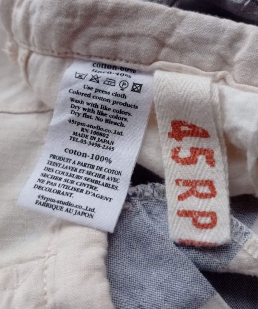 45rpm × Japanese Brand × Kapital Vintage 45rpm Two Tones Linen Cotton Loose Pants Size US 30 / EU 46 - 7 Thumbnail