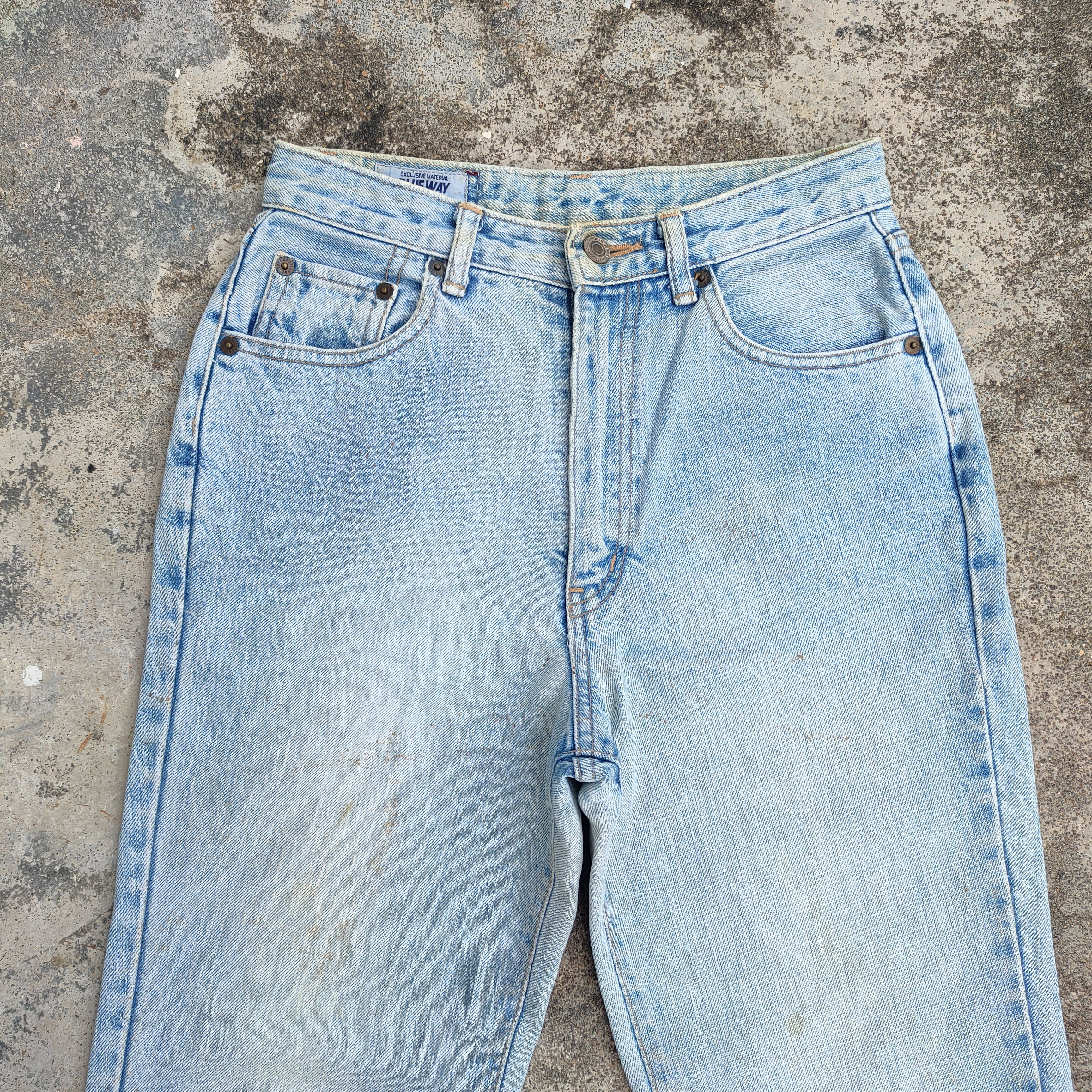 Japan Blue × Jean × Vintage VINTAGE BLUE WAY FADED JEANS DENIM PANTS Size US 26 / EU 42 - 2 Thumbnail