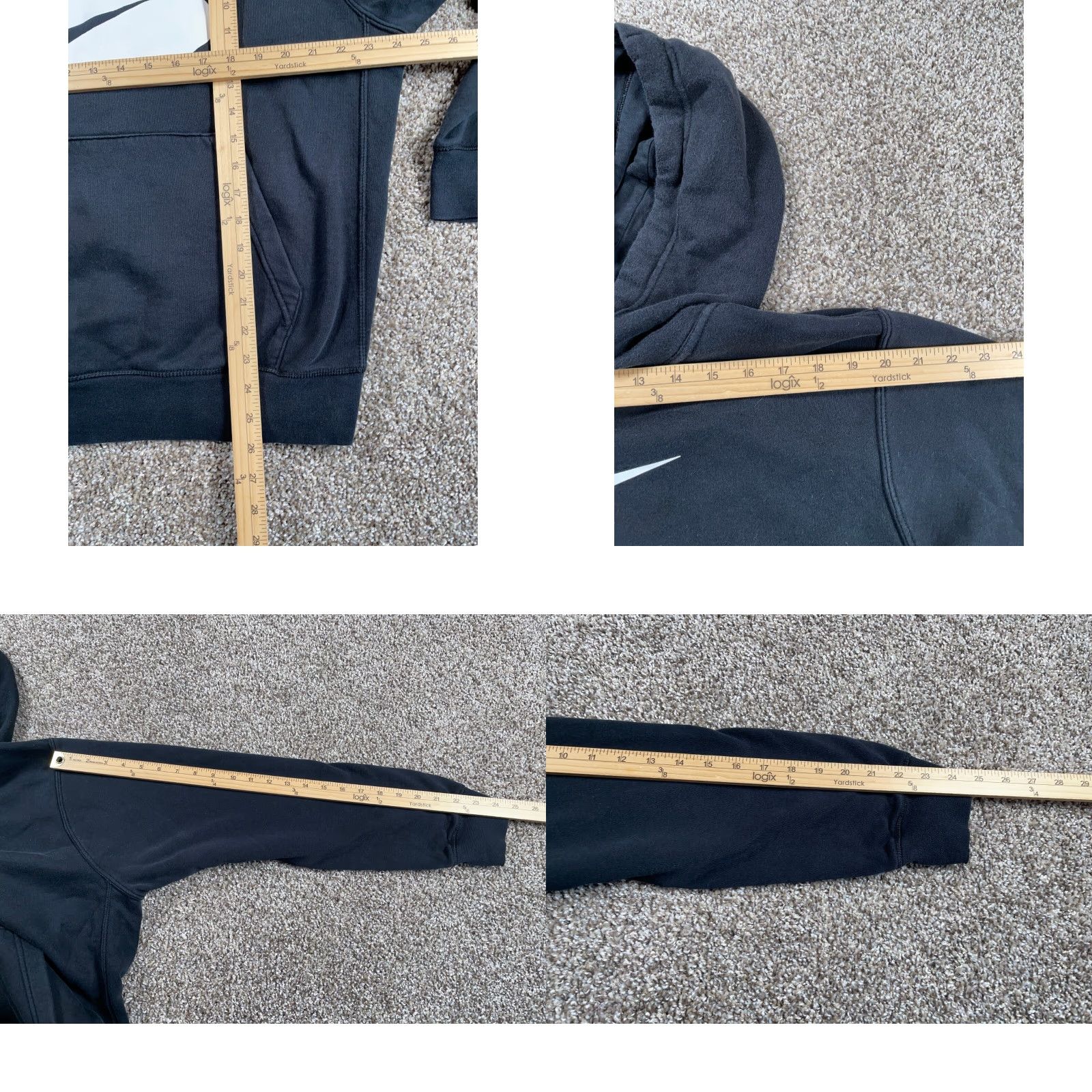 Nike Nike Hoodie Drawstring Double Swoosh Adult Large Black Sweatshirt DM5458-010 Size US L / EU 52-54 / 3 - 8 Thumbnail