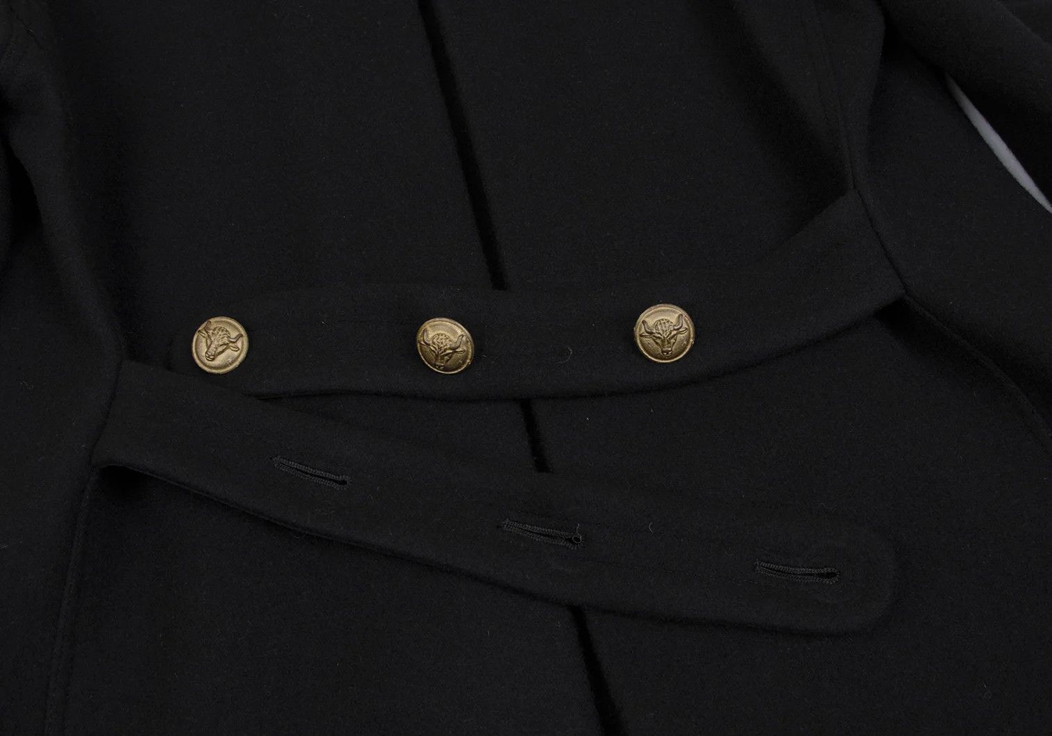 Jean Paul Gaultier Wool Coat with Metal Buttons in Black, Size 48 Size US M / EU 48-50 / 2 - 13 Thumbnail