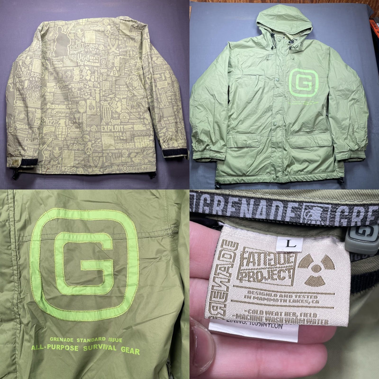 Y/Project Grenade Fatigue Project Parka Jacket Reversible Green Olive Mens Large Size US 33 - 8 Thumbnail