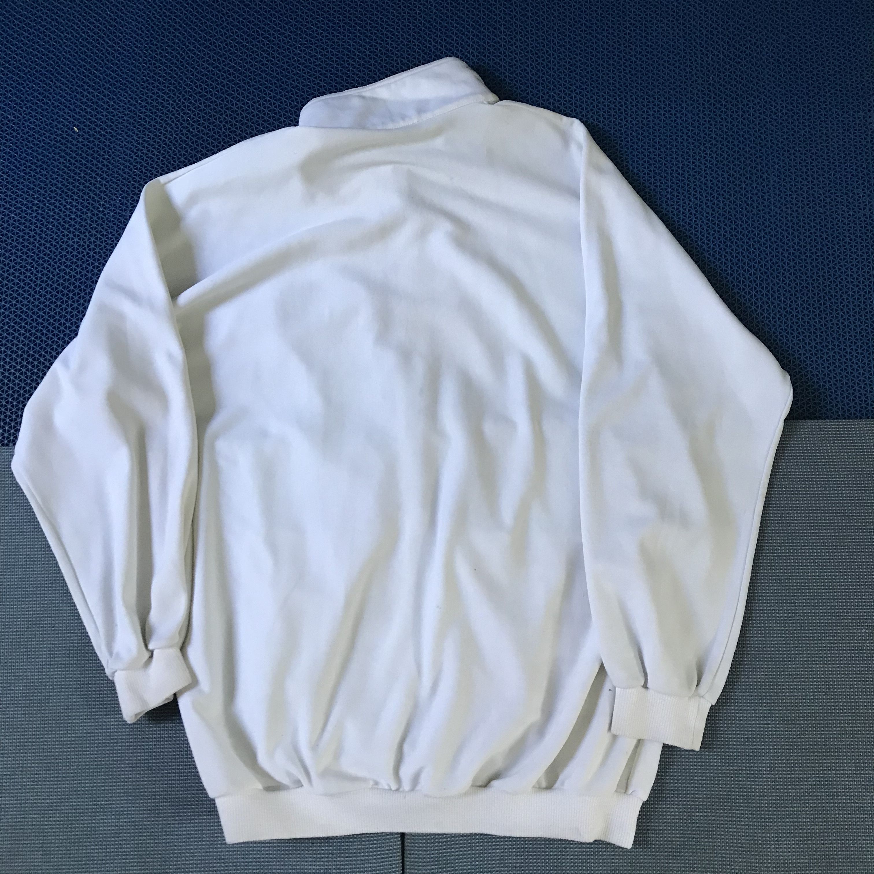 K-Way Vintage 80s Kway Casual Clobber All white tracktop jacket Size US L / EU 52-54 / 3 - 4 Thumbnail