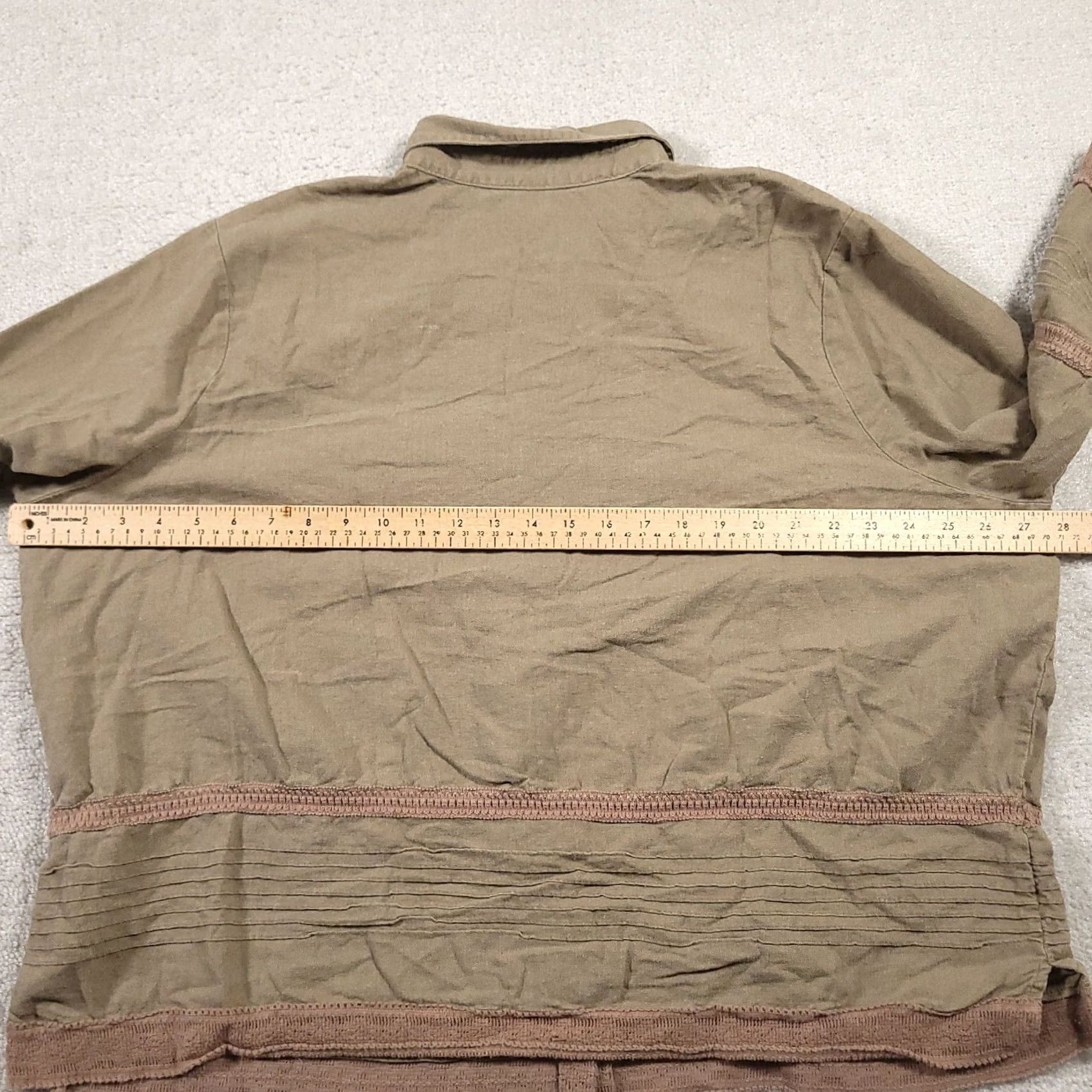 Vintage VINTAGE CJ Banks Womens Shirt 3X Beige Linen Blend 3/4 Sleeve Button Up Womens Size XXL / US 16-18 / IT 52-54 - 7 Thumbnail