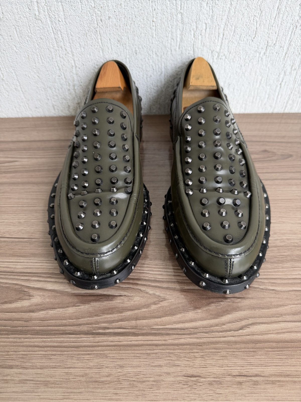 Prada 🔋❗️ Archival 🕷️Studded loafers Size US 10 / EU 43 - 3 Thumbnail