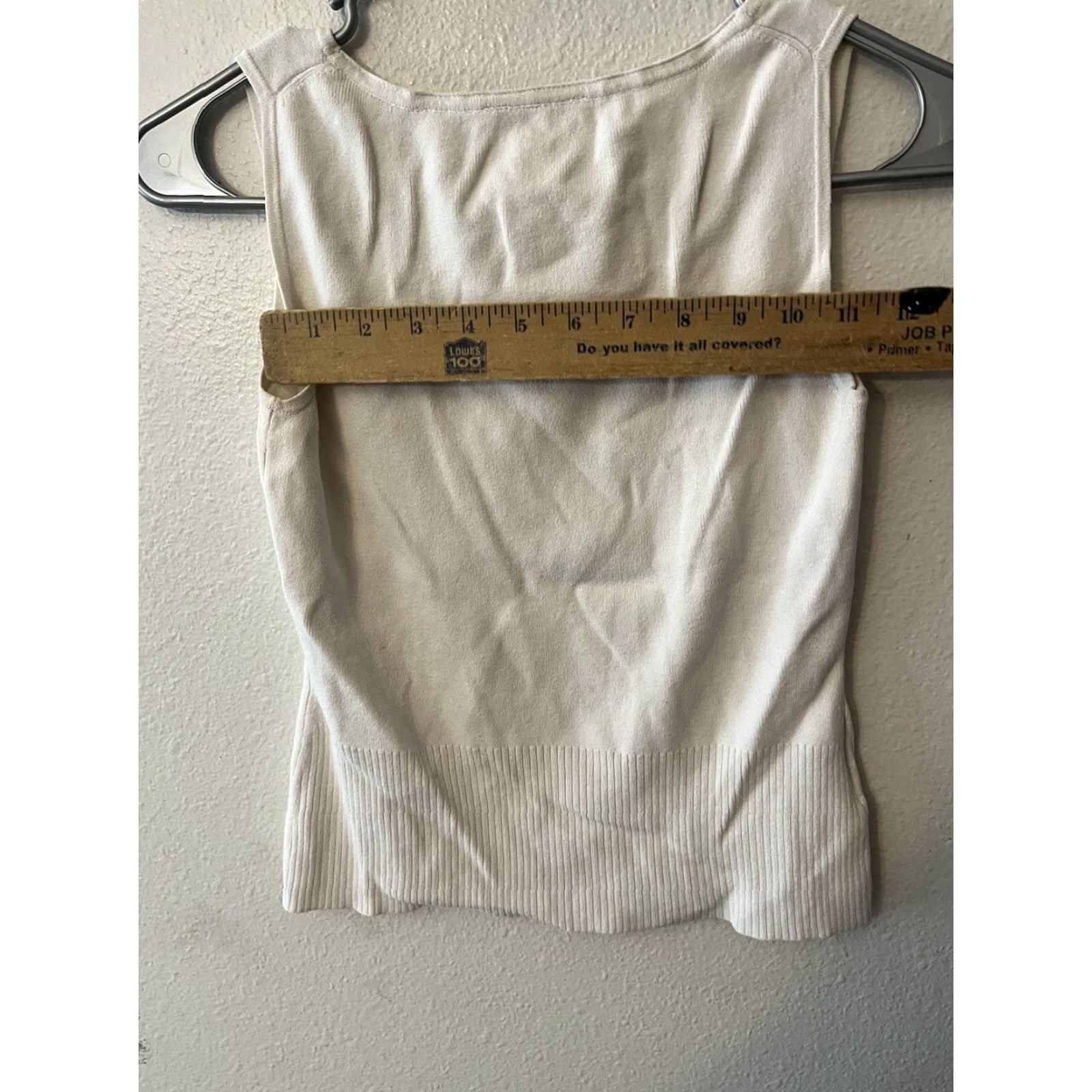 Ann Taylor VINTAGE Ann Taylor Loft Tank Womens Size Small Petite Sleeveless Knit Blouse Top White Size S / US 4 / IT 40 - 5 Thumbnail