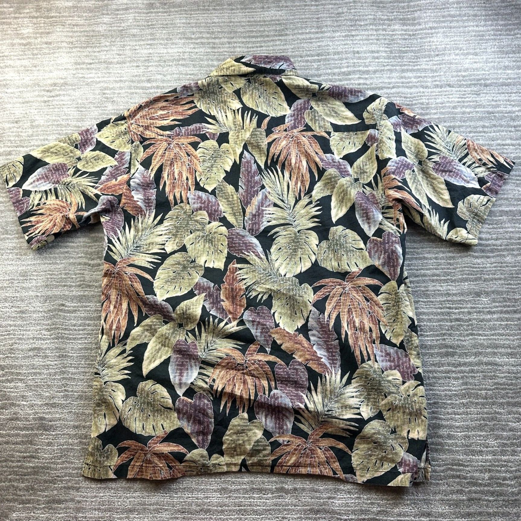 Tori Richard Tori Richard Shirt Mens Medium Black Green Floral Button Up Hawaiian Shirt Mens M Green Hawaiian Floral Button-Up Shirt Size US M / EU 48-50 / 2 - 2 Thumbnail