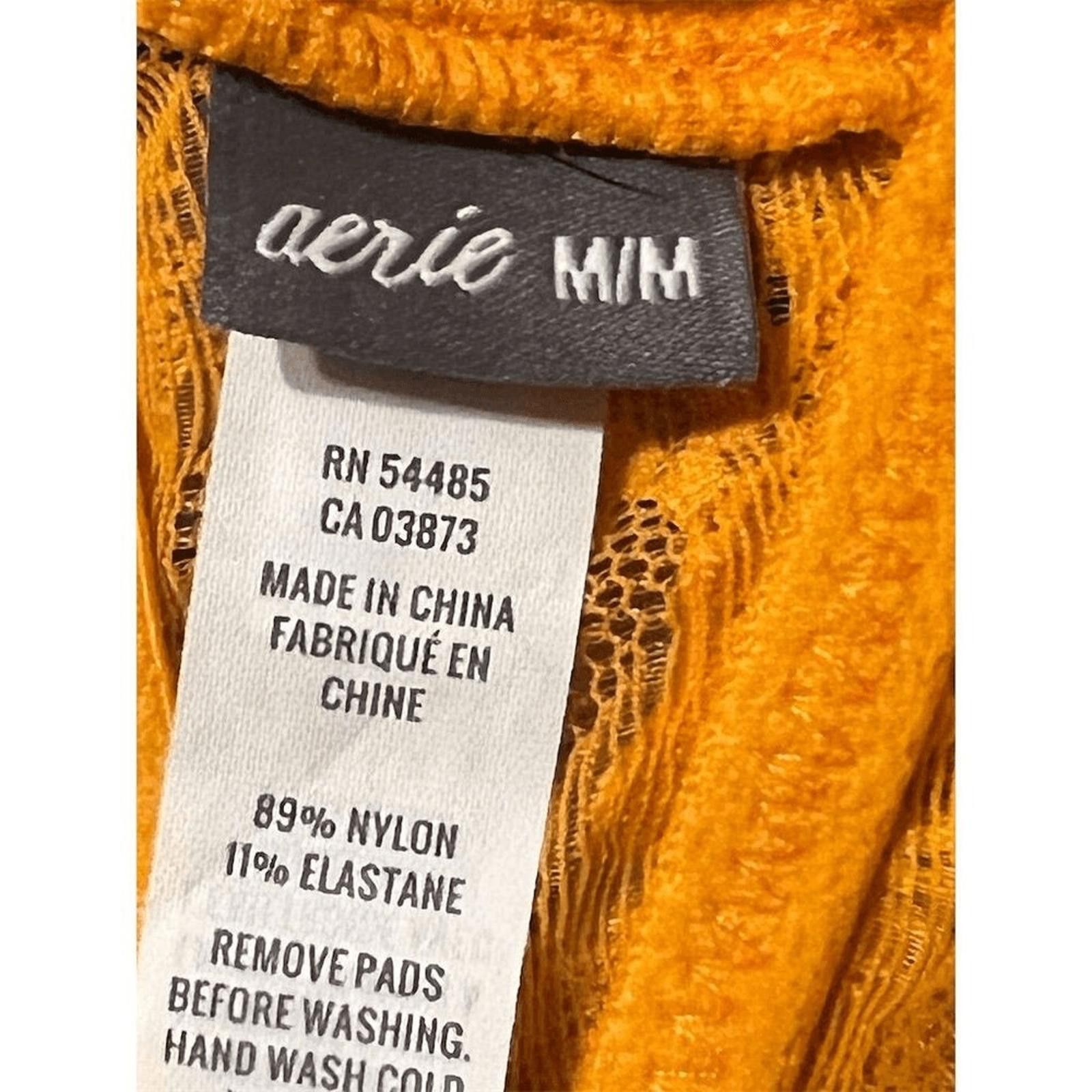 Other Aerie Orange Lace Longline Bralette Size M Wireless Floral Size ONE SIZE - 5 Thumbnail