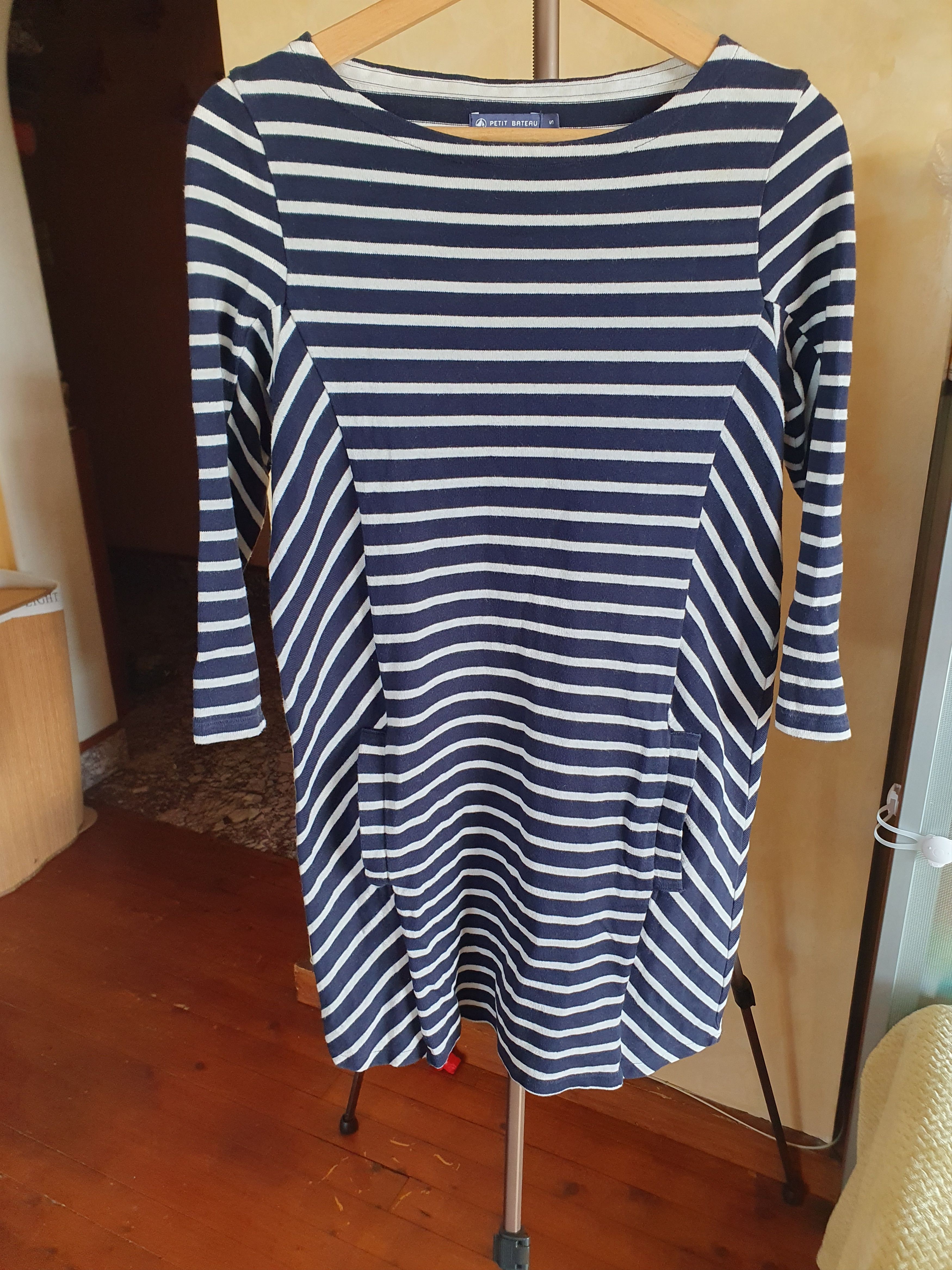 Petit Bateau Petit Bateau Breton Sailor Stripe Dress sz S Size S / US 4 / IT 40 - 1 Thumbnail