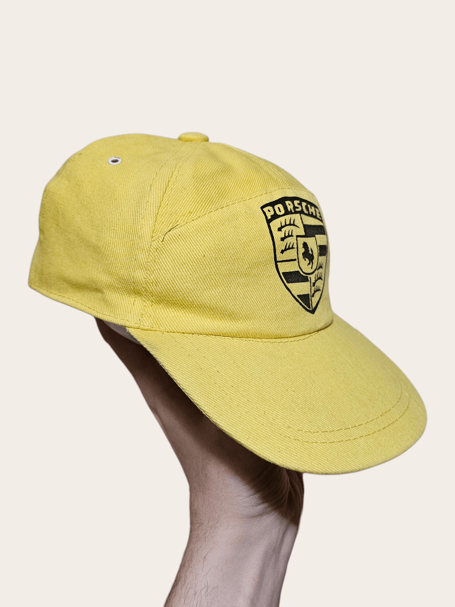 Porsche Design Porsche Rare 80's Yellow Logo Hat Size ONE SIZE - 3 Thumbnail