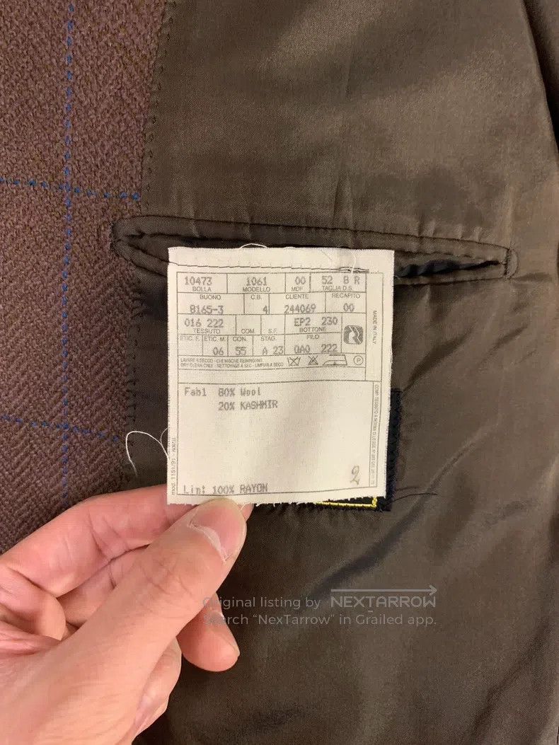 Fendi Fendi Beige Herringbone Cutaway Blazer Size 52L - 5 Thumbnail