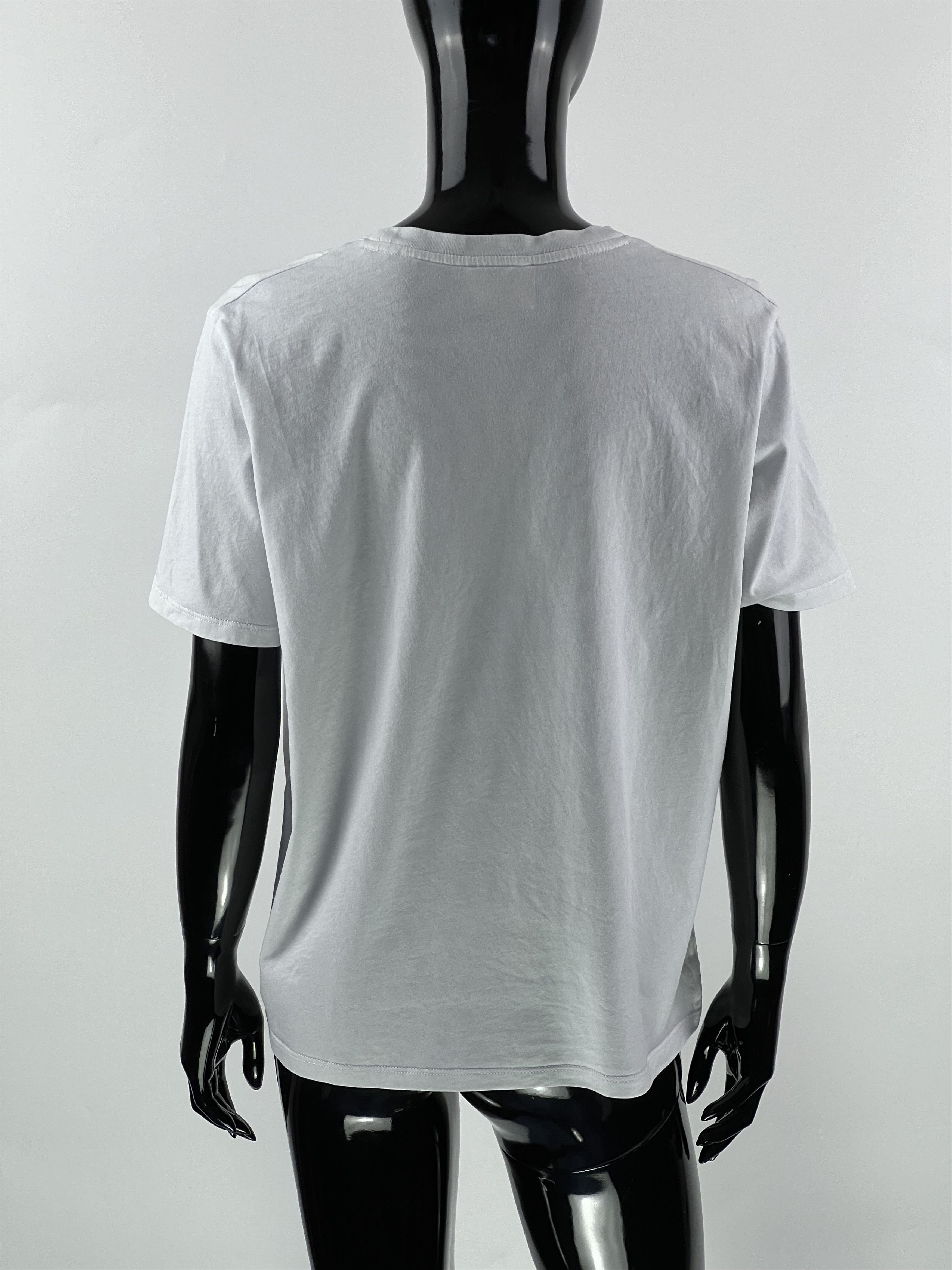 Sezane Sezane White Short Sleeve T-Shirt Embroidered Logo Size L Size L / US 10 / IT 46 - 3 Thumbnail