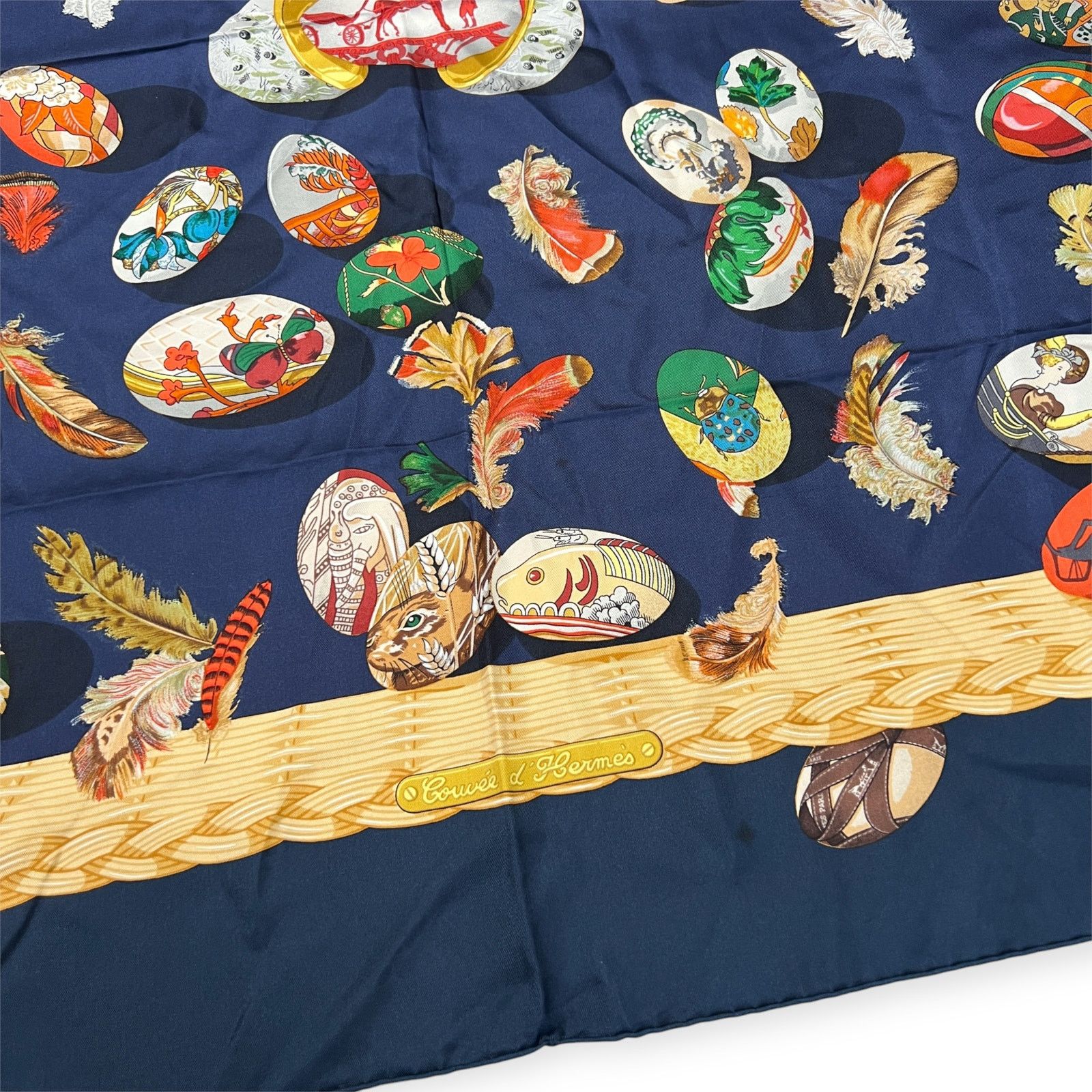 Hermes Hermes Couvee d'Hermes Silk Scarf 90cm Vintage France Size ONE SIZE - 9 Thumbnail