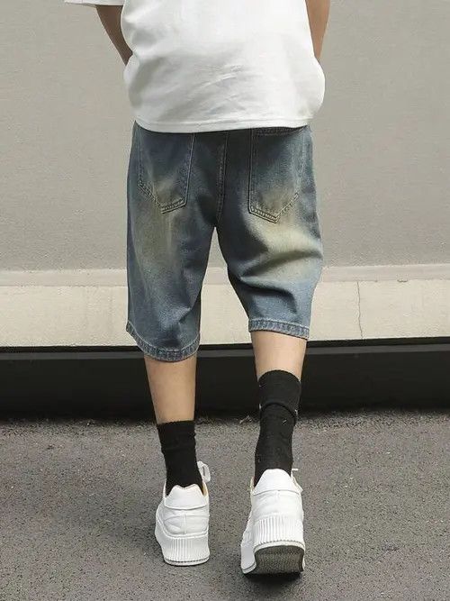 Japanese Brand Jorts Vintage Washed Distressed Denim Size US 32 / EU 48 - 2 Thumbnail