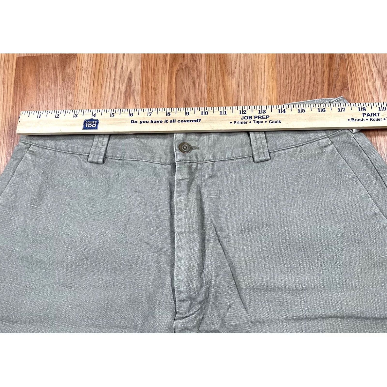 Cubavera Cubavera Shorts Mens 36 Beige Linen Cotton Blend Flat Front Khaki Chino Slack Mens Regular Flat Front Nylon? Size US 36 / EU 52 - 3 Thumbnail