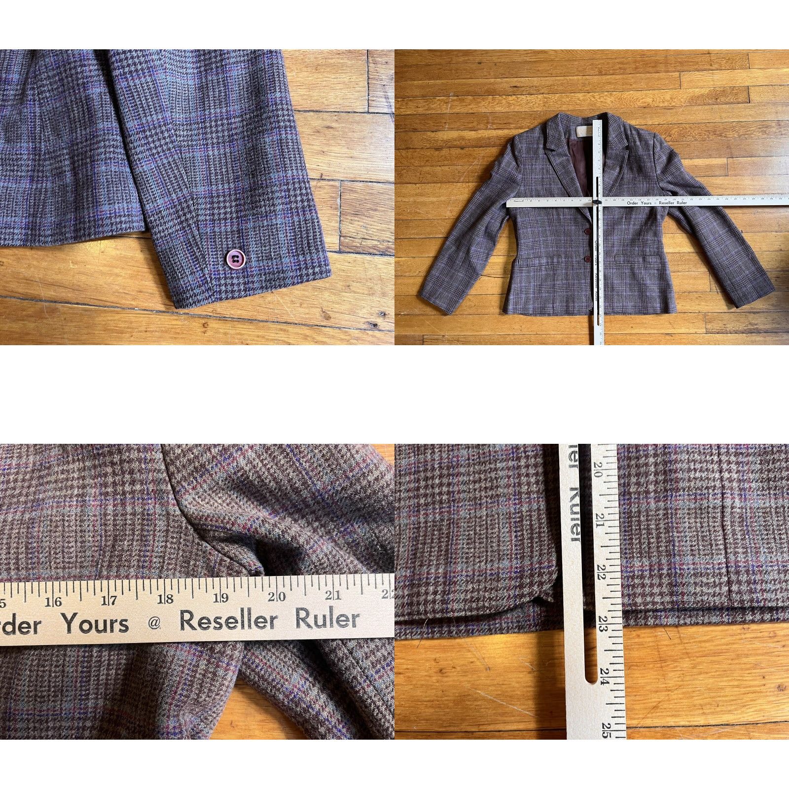 Pendleton VINTAGE Pendleton Blazer Women’s 14 Beige Purple Tartan Plaid Shirt Size XL / US 12-14 / IT 48-50 - 8 Thumbnail