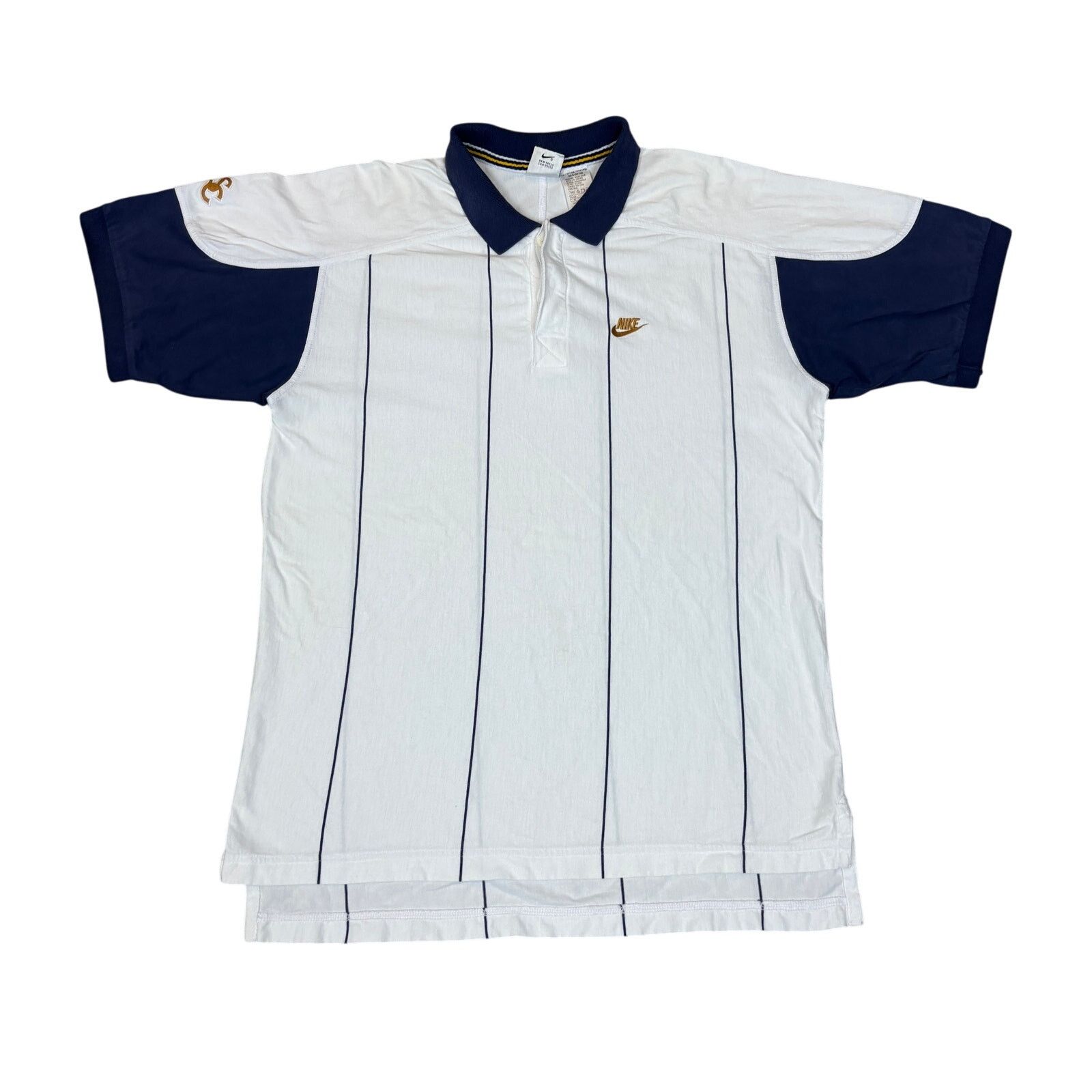 デッドストックNikeナイキsupremecourtヴィンテージ90'sポロ Vintage Nike Supreme Court Polo Tee XL Embroidery Logo 90s