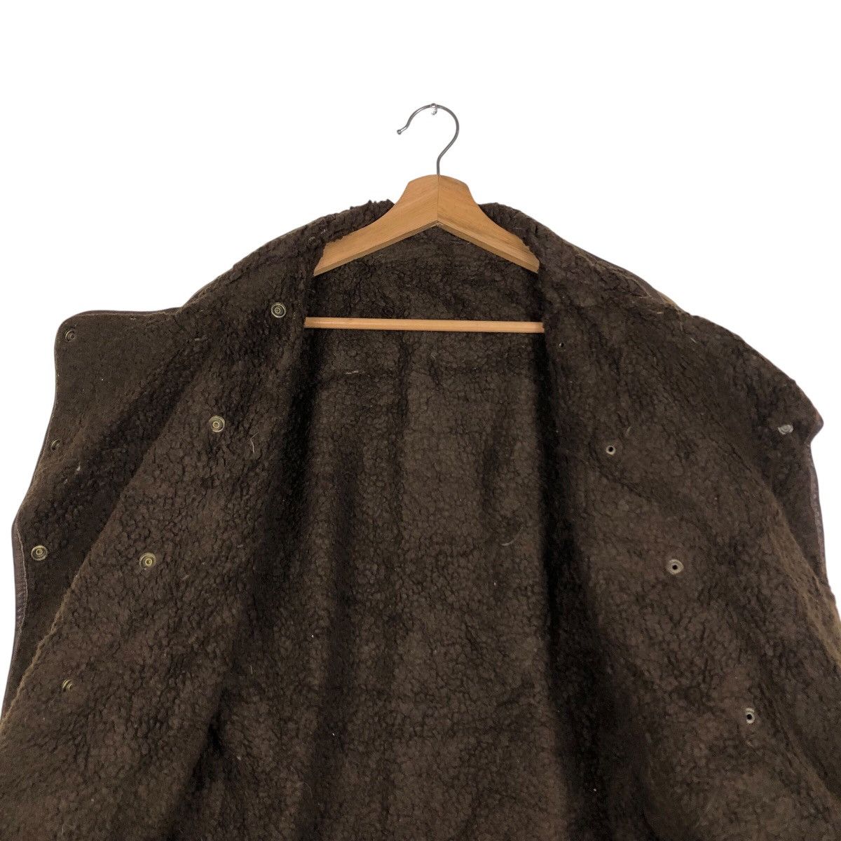 Japanese Brand 📌 Biker Leather Jacket Double Collar Shearling Issey Miyake Size US M / EU 48-50 / 2 - 15 Thumbnail