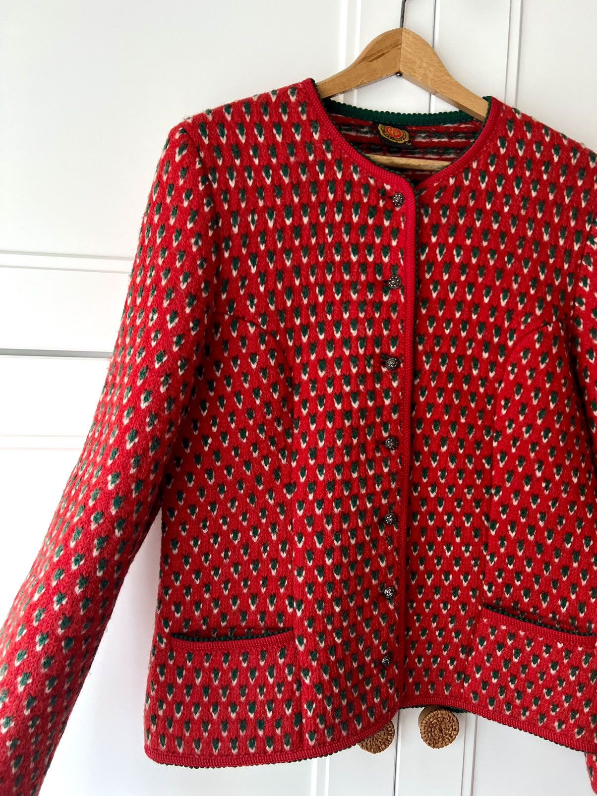 Other 100% wool vintage Strawberry jacket Tiroler Austria Size L / US 10 / IT 46 - 2 Thumbnail