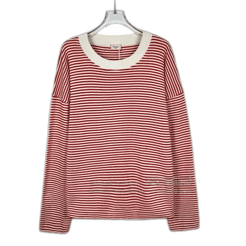 Celine Celine Striped Cotton Long Sleeve Sweatshirt. Size US L / EU 52-54 / 3 - 1 Thumbnail