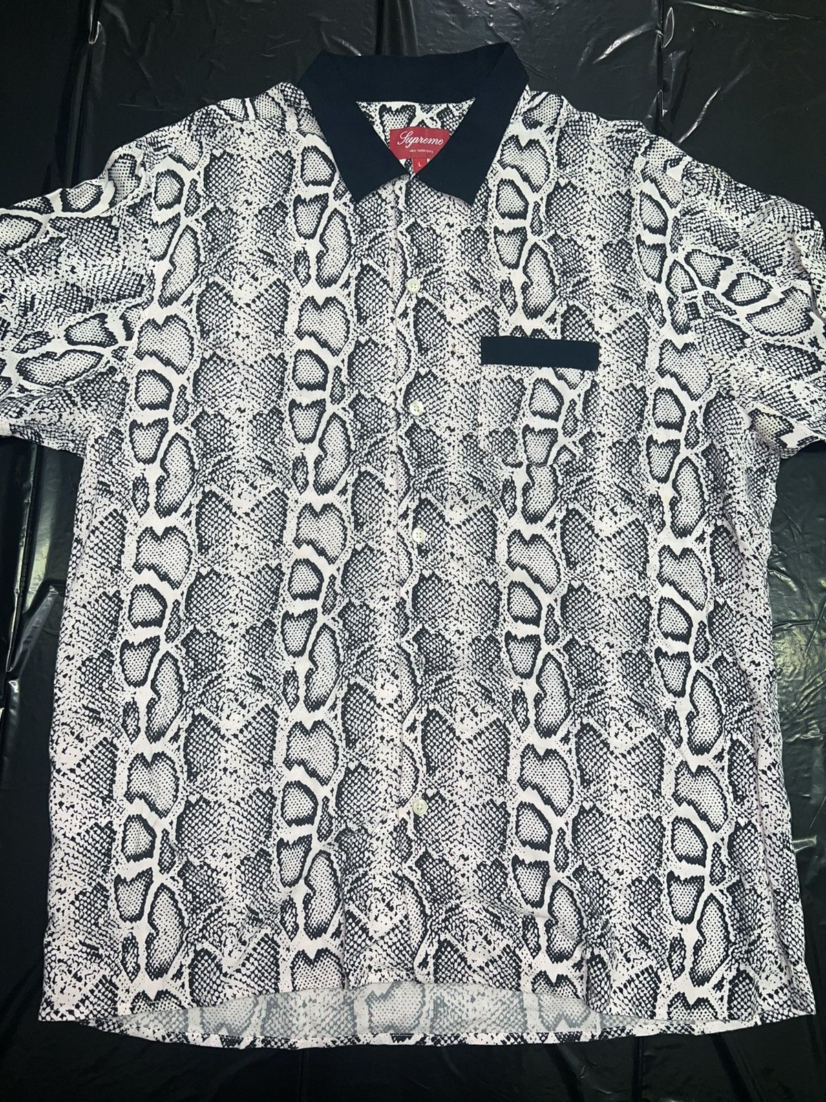 Supreme snake python rayon shirt