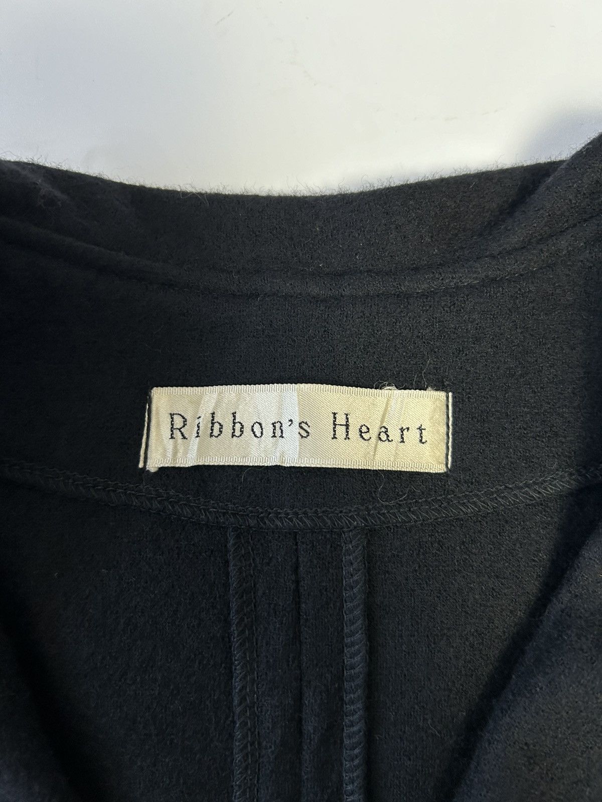 Japanese Brand RIBBON’S HEART WOOL LONG COAT Size ONE SIZE - 5 Thumbnail