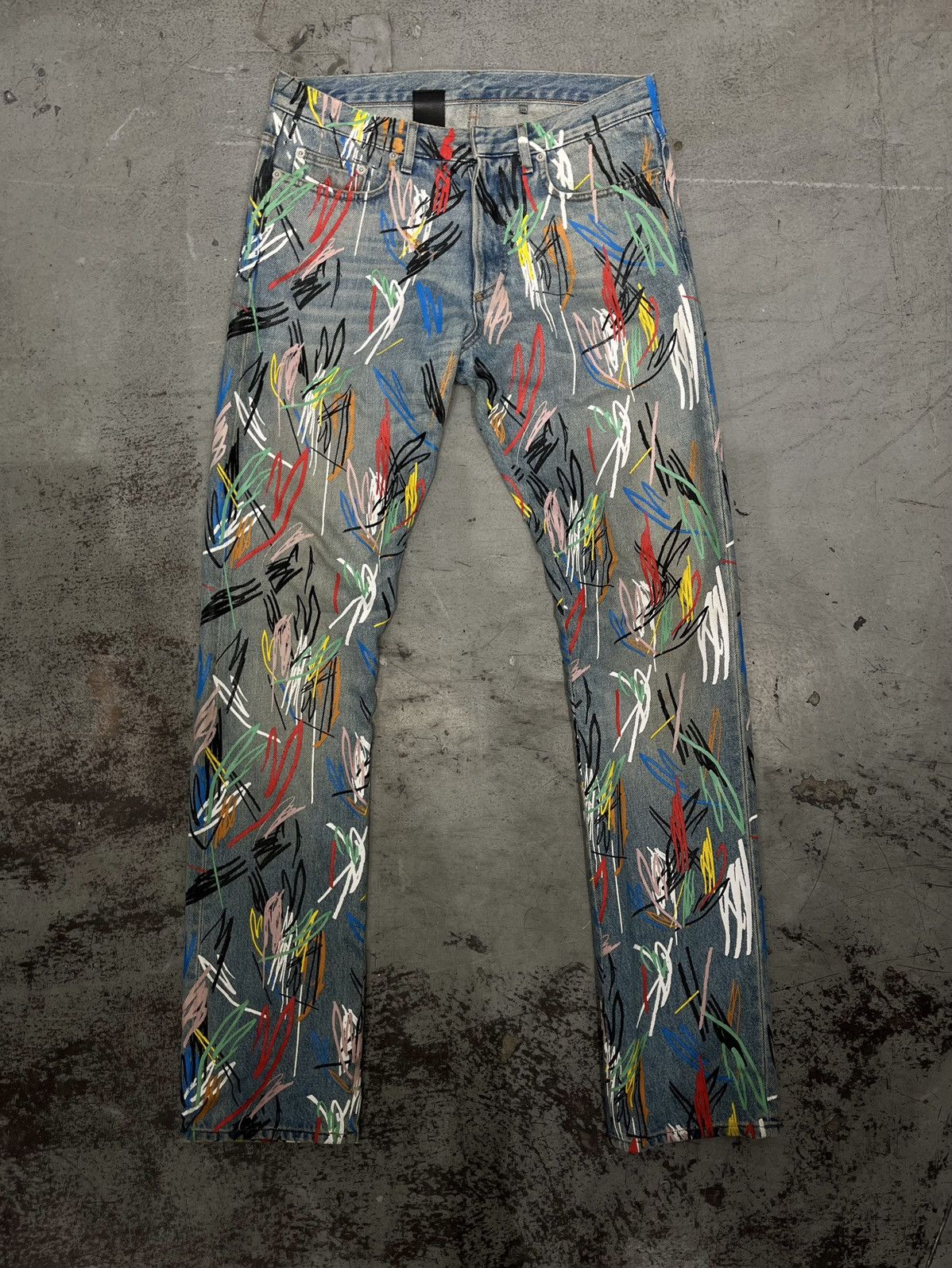 image of Dior Ss15 Kva Scribble Denim in Blue, Men's (Size 30)