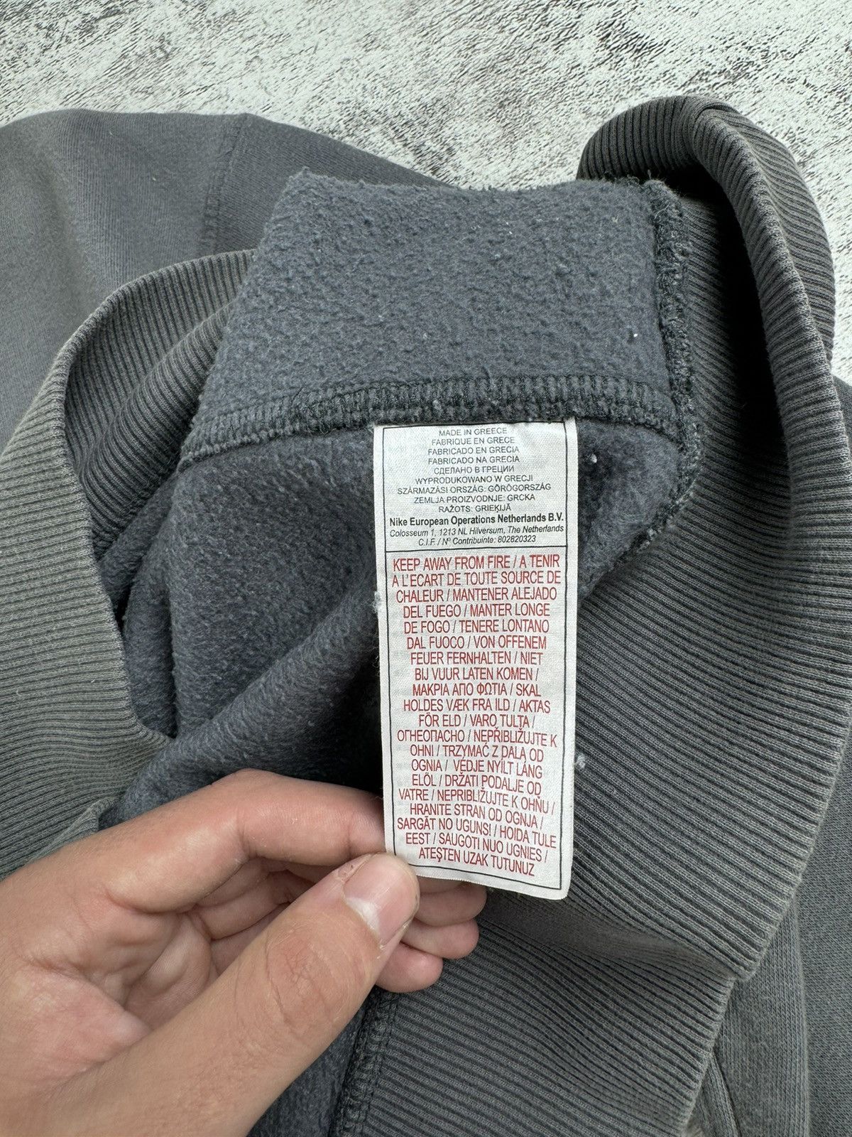 Nike Nike 90S Center Swoosh Logo Grey Sport Sweatshirt Y2K Hoodie Size US L / EU 52-54 / 3 - 8 Thumbnail