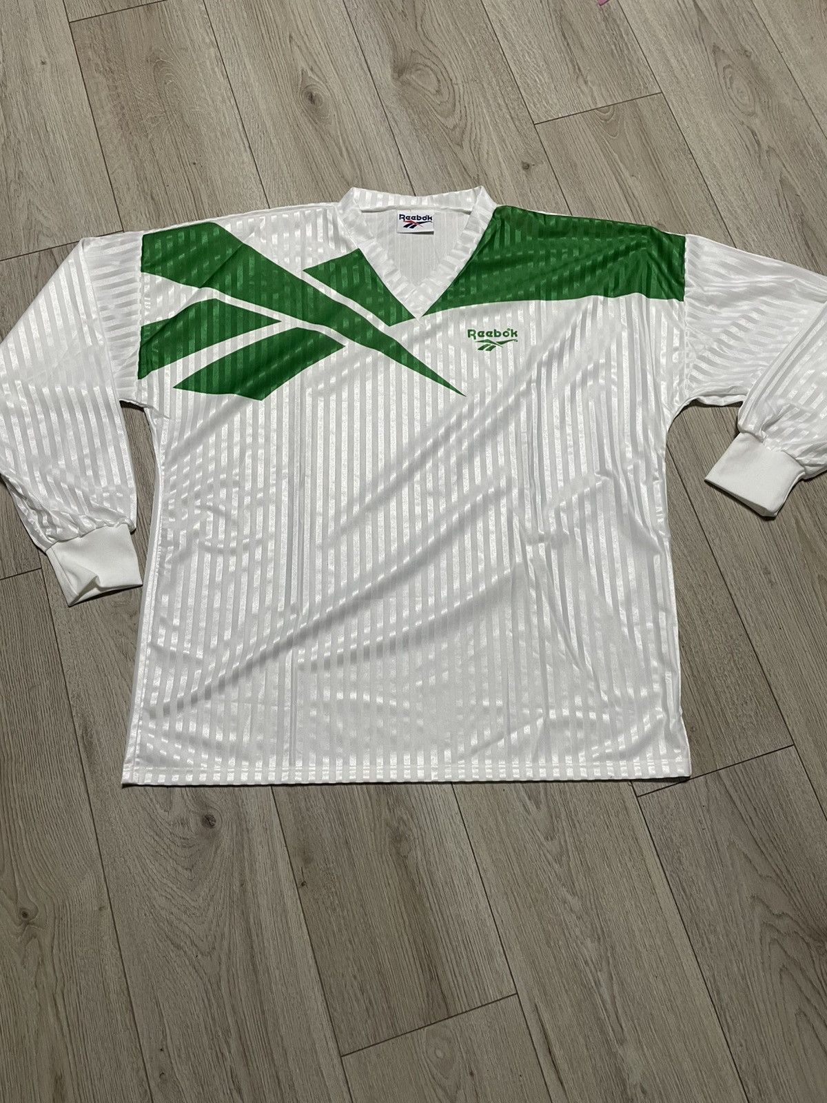 Reebok × Vintage Vintage 90s Reebok Longsleeve Jersey Rare Y2K Streetwear Tee Size US XXL / EU 58 / 5 - 2 Thumbnail