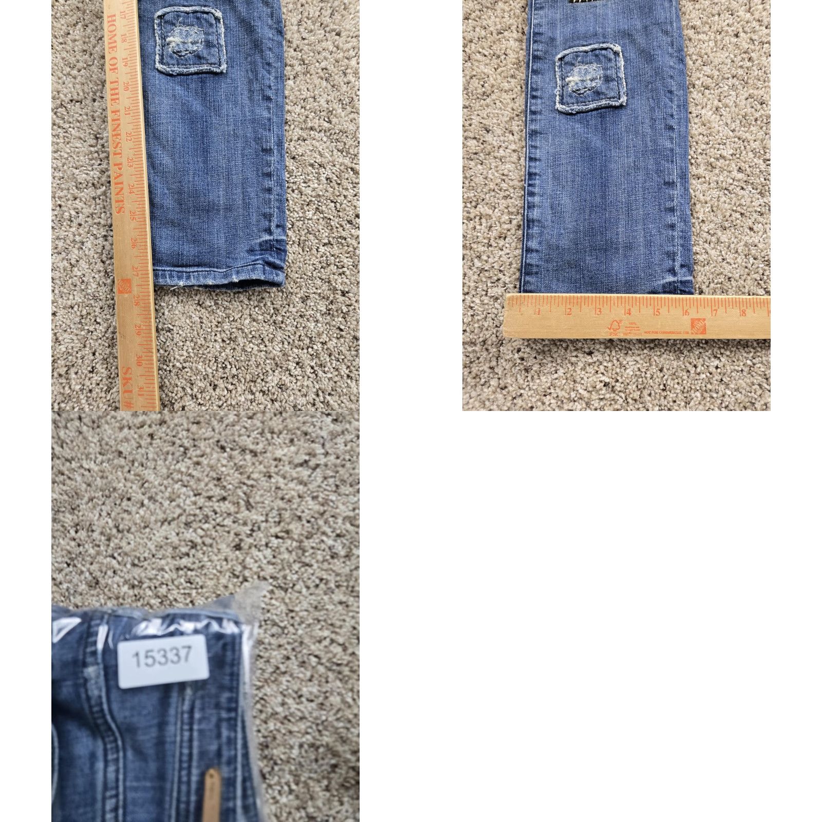 Anthropologie Pilcro Hyphen Jeans Womens 27 Blue Patchwork Distressed Slim Fit Anthropologie Size 24" / US 00 / IT 34 - 9 Thumbnail