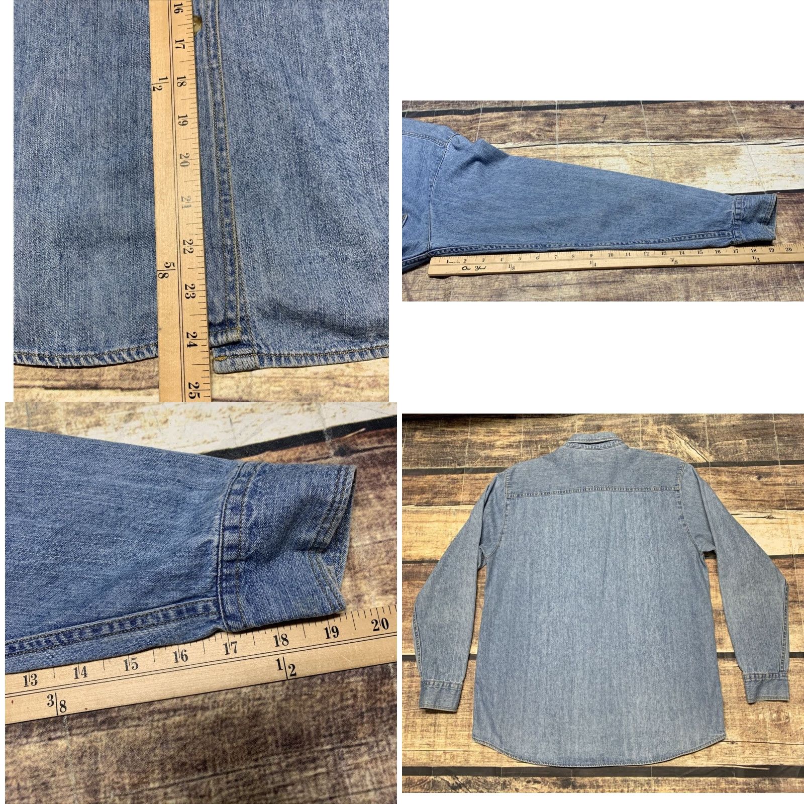 Vintage G.H. Bass Woman’s Button-Up Shirt Sky Blue Size Small 2 Front Pockets Bass Tab Womens Shirt Regular Size S / US 4 / IT 40 - 8 Thumbnail