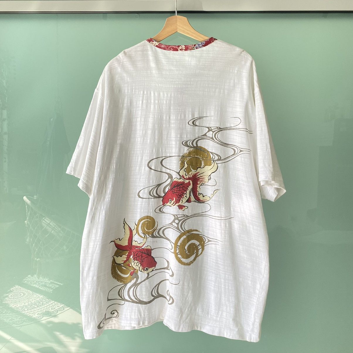 Japanese Brand Vintage Y2K Japanese Traditional Koi Fish Oversized Tshirt Size US XXL / EU 58 / 5 - 1 Thumbnail