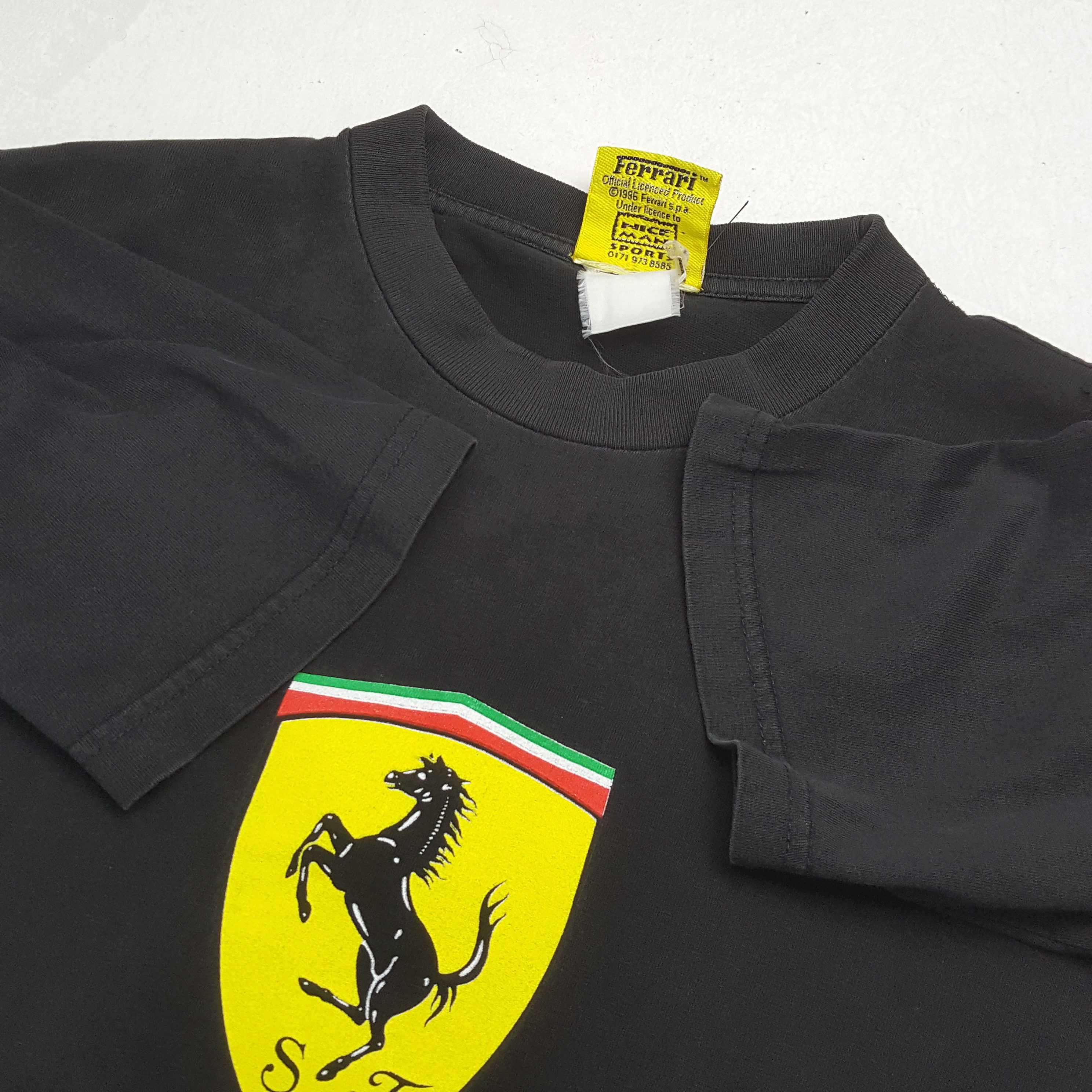 Ferrari × Vintage Vintage FERRARI Italian Supercar Big Logo Design T-Shirt Size US S / EU 44-46 / 1 - 7 Thumbnail