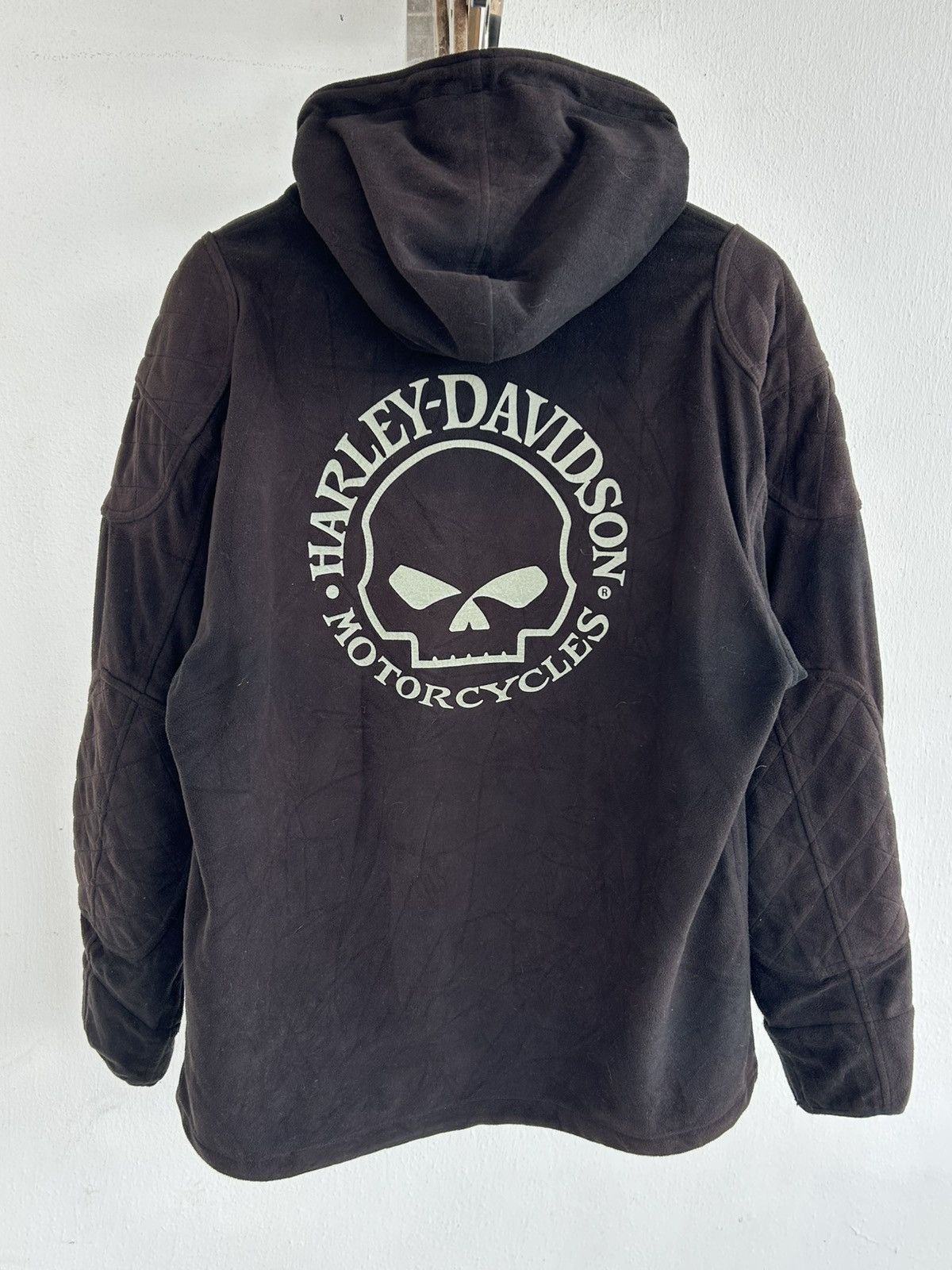 Harley Davidson Harley Davidson Reflective Vintage Suede Padded Hoodie Black Size US L / EU 52-54 / 3 - 5 Thumbnail