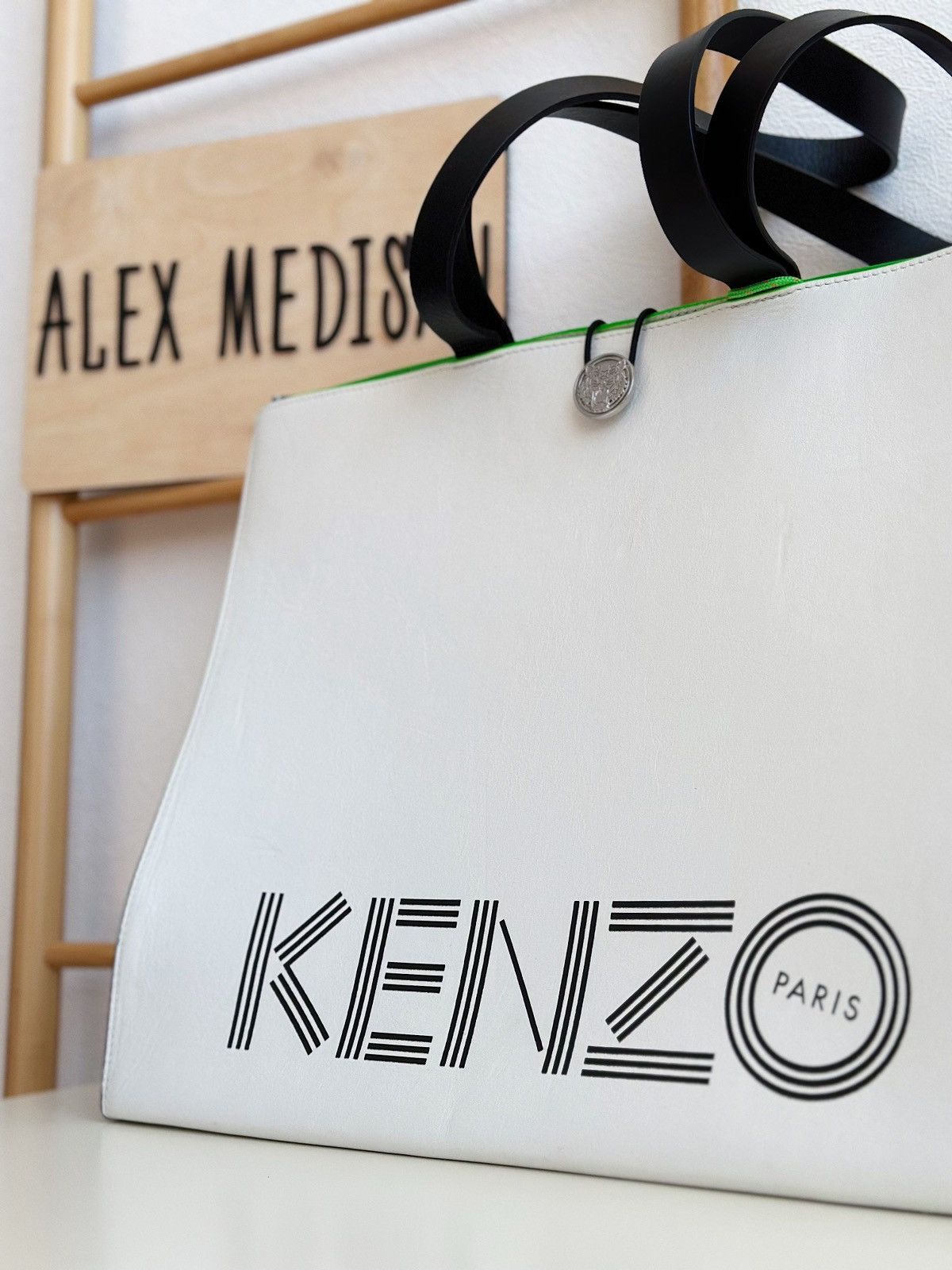 H&M × Kenzo KENZO X H&M Genuine Leather Tote Style Bag Size ONE SIZE - 3 Thumbnail