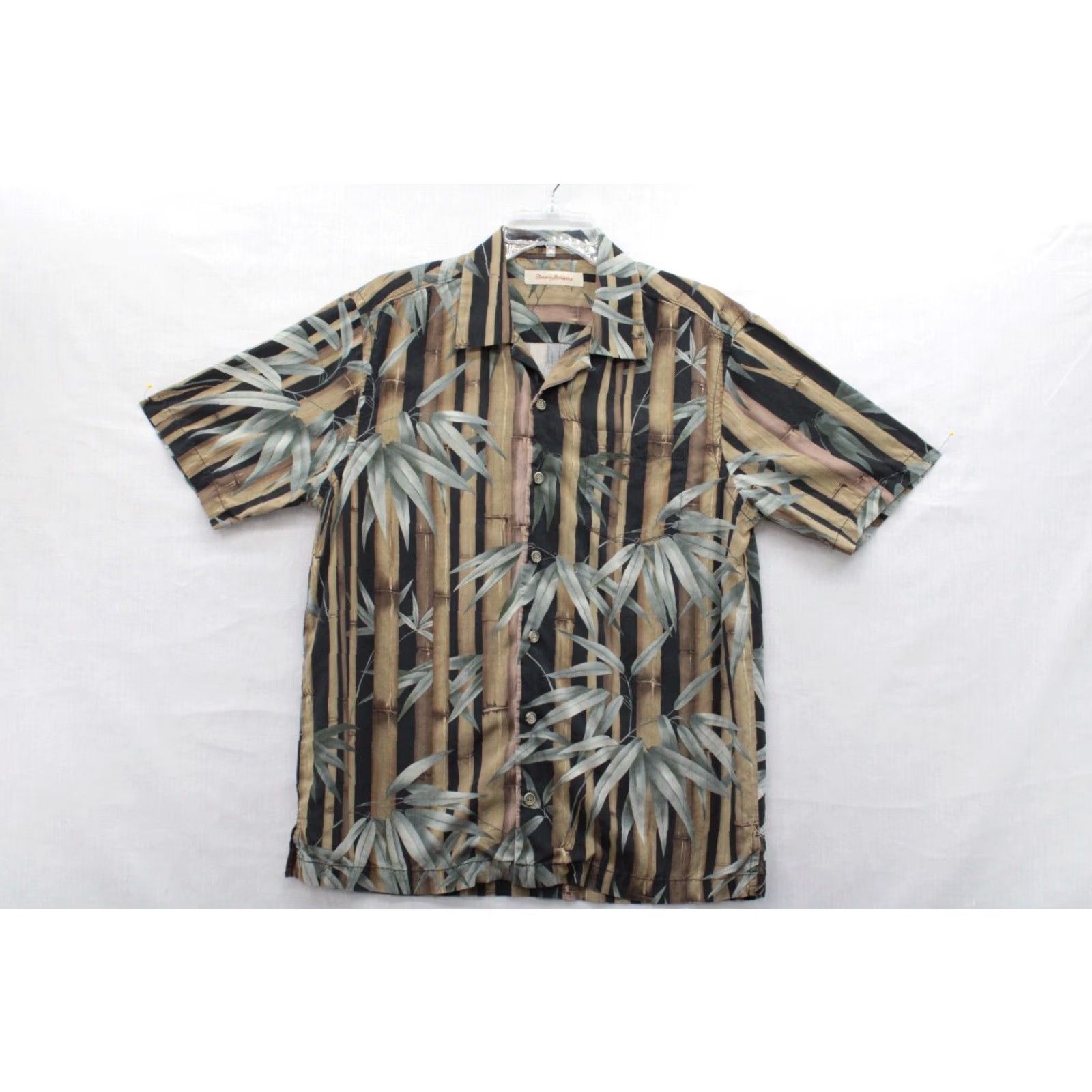Tommy Bahama Tommy Bahama Shirt Men's M Black Silk Camp Collar Floral Bamboo Tree Size US M / EU 48-50 / 2 - 2 Thumbnail