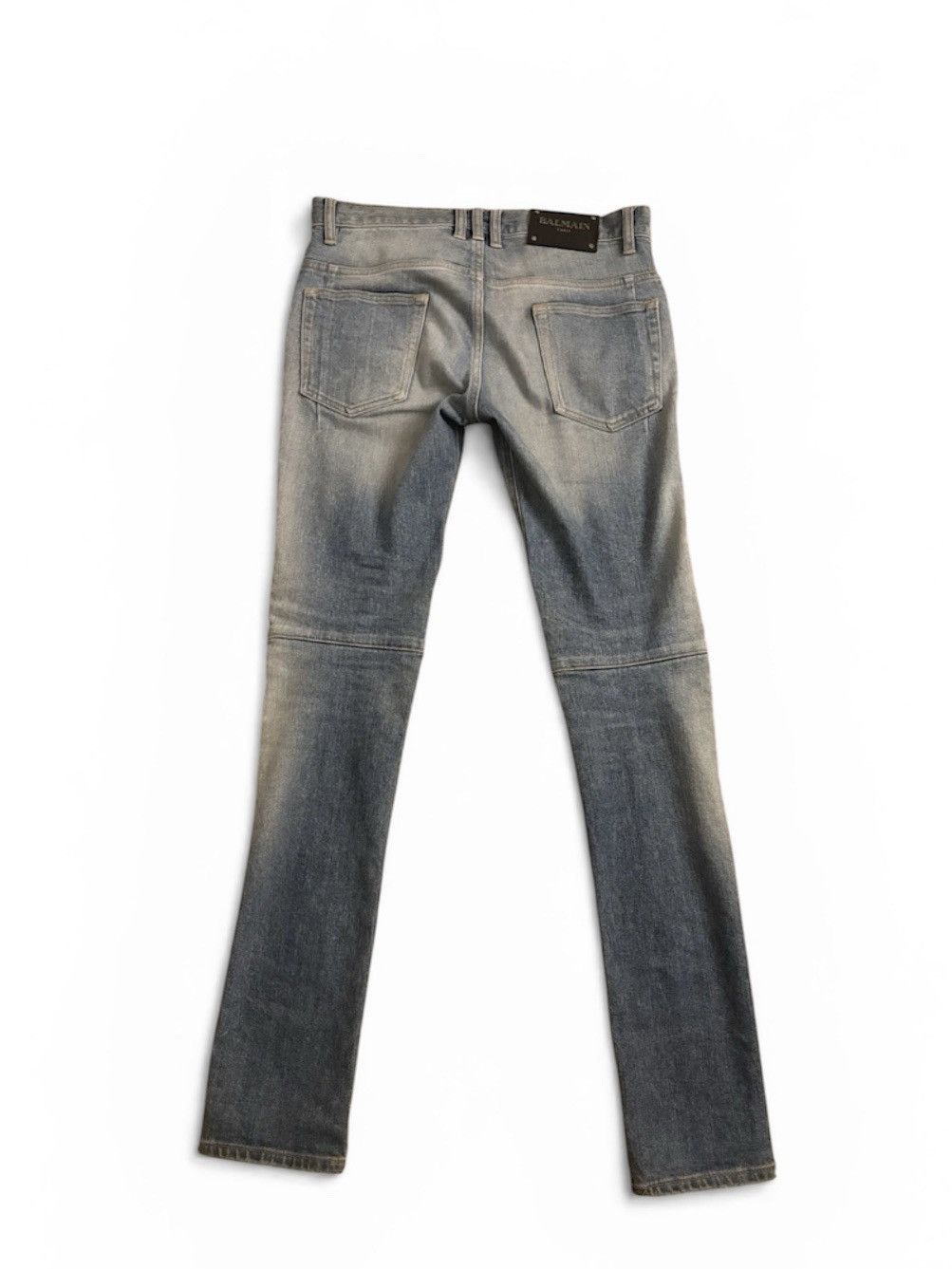 Balmain Balmain Blue Biker Denim Jeans Size US 28 / EU 44 - 2 Thumbnail