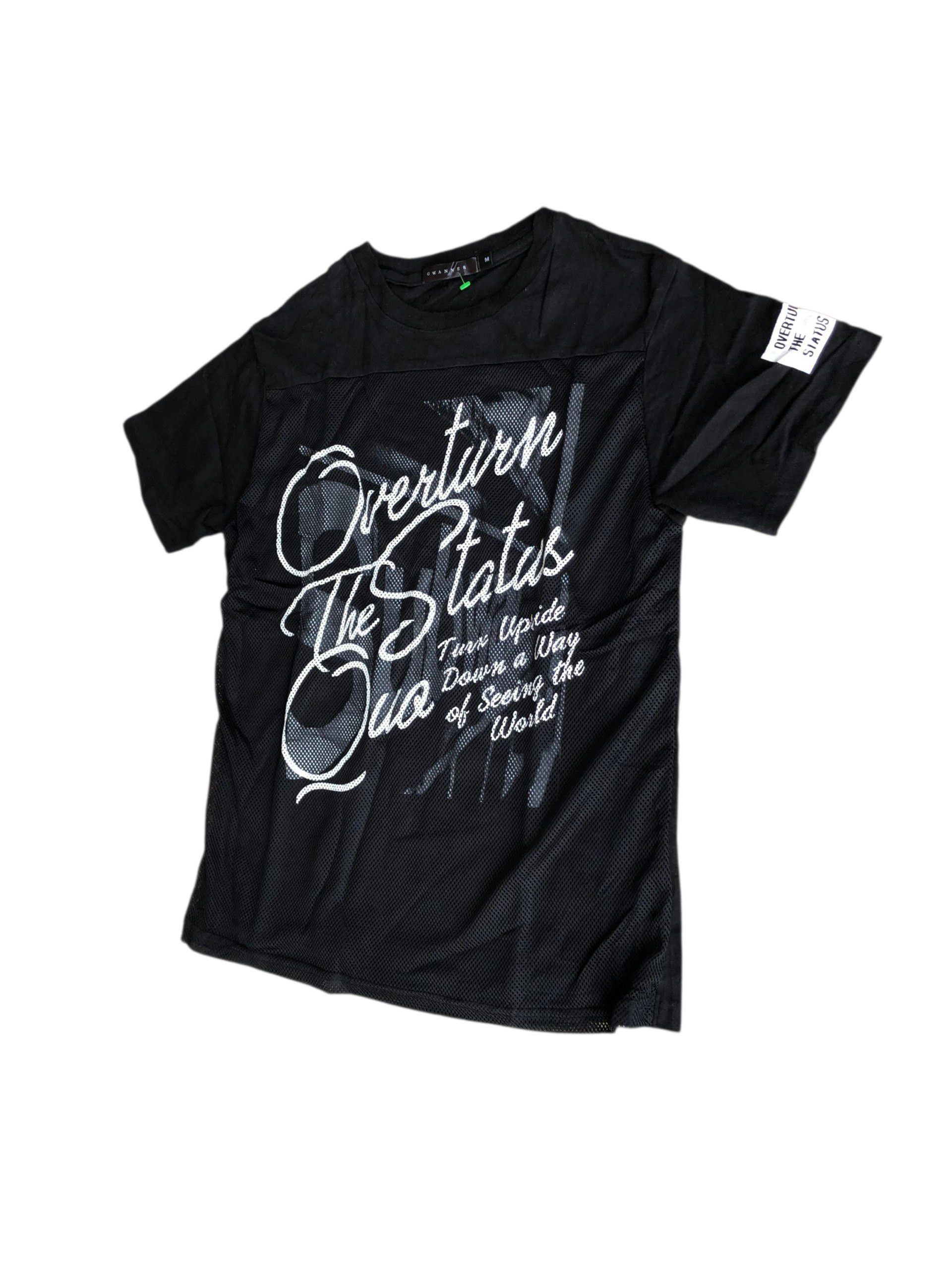 If Six Was Nine 2000s Double Layer Poem Fishnet Vkei Style Y2k Japanese Size US M / EU 48-50 / 2 - 1 Thumbnail