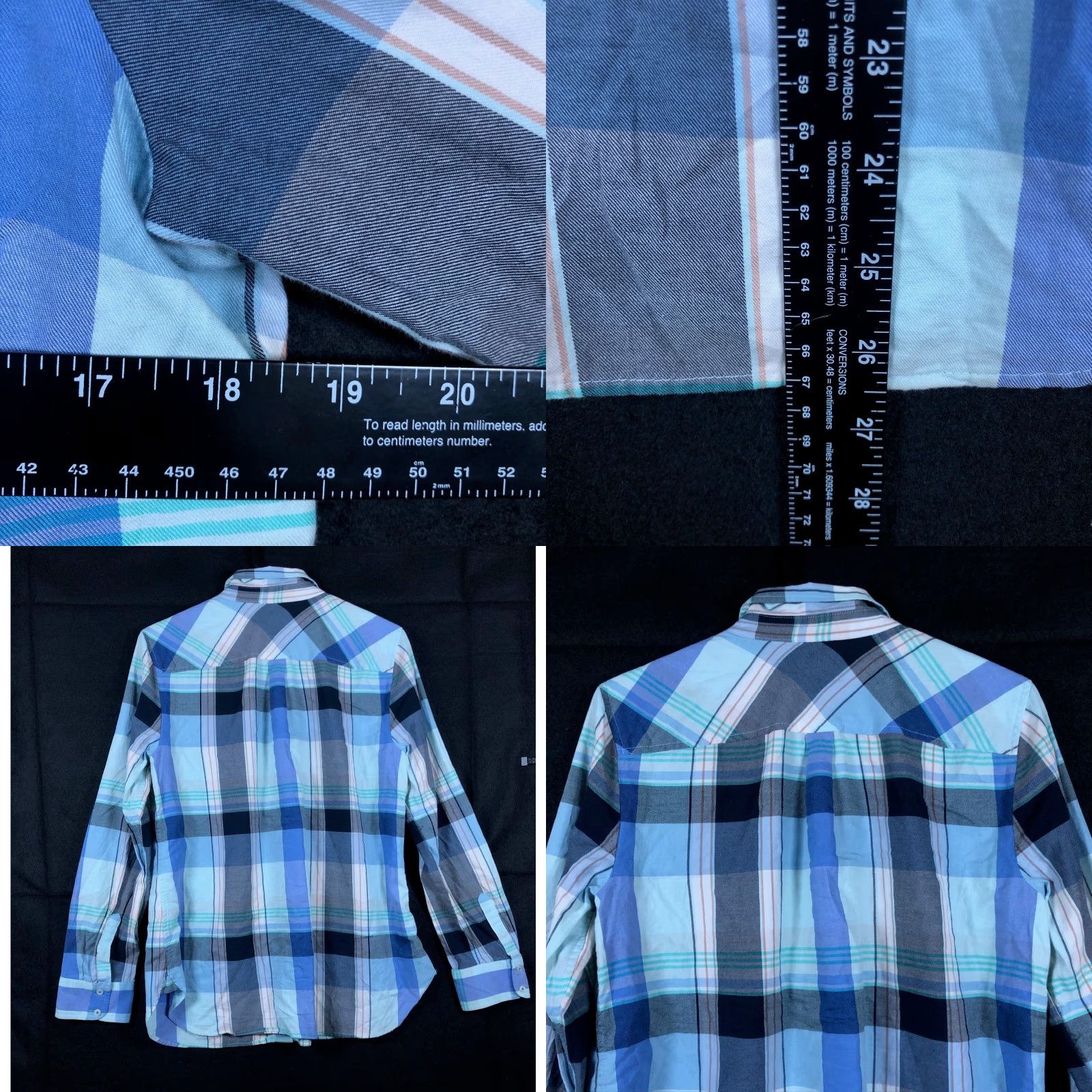Talbots Talbots Womens Shirt Blue Multi Plaid Collared Button-Down 100% Cotton M Size M / US 6-8 / IT 42-44 - 8 Thumbnail