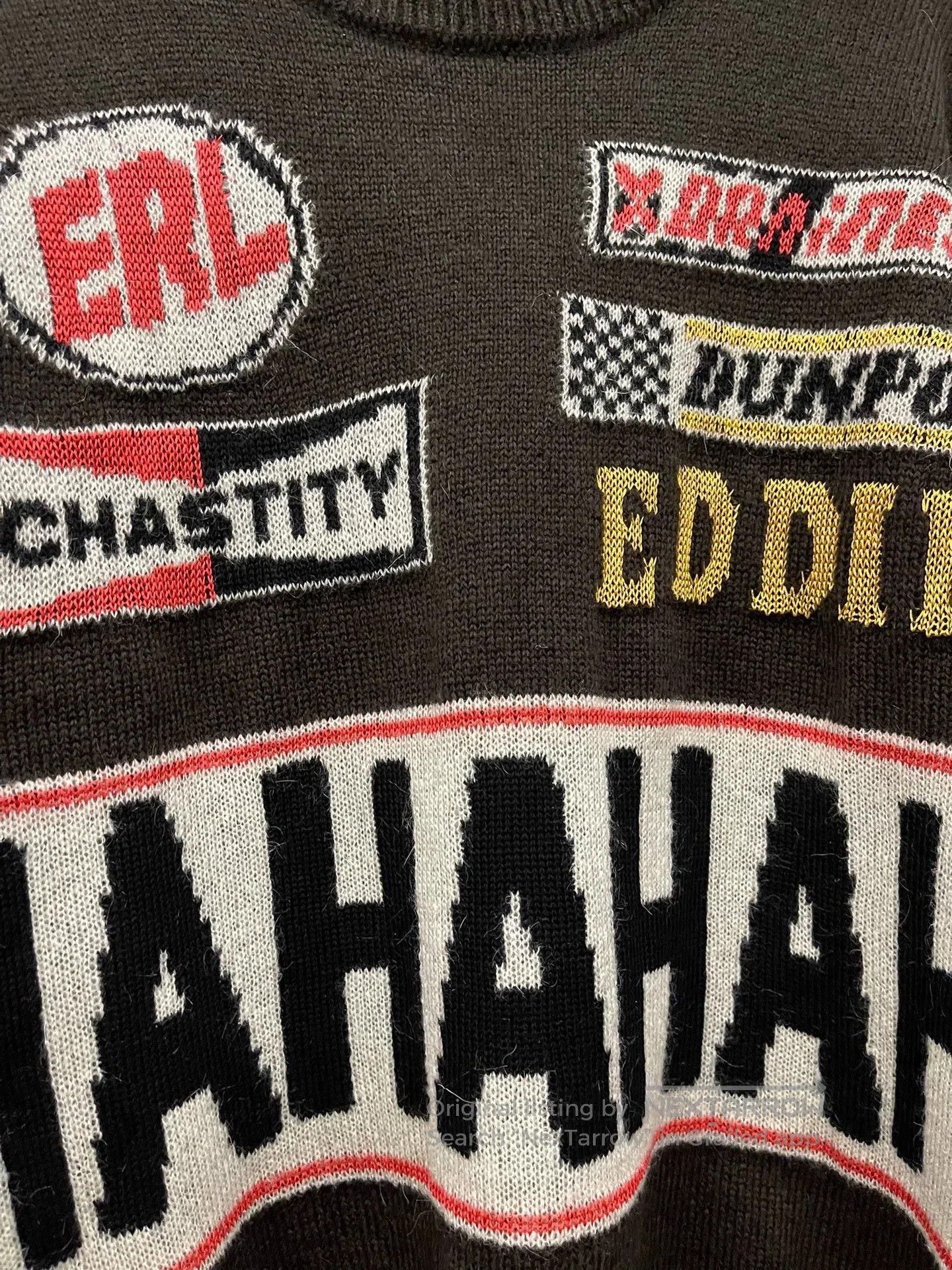 ERL Brown Graphic Knit Sweater with Logo and Text. Size US L / EU 52-54 / 3 - 3 Thumbnail