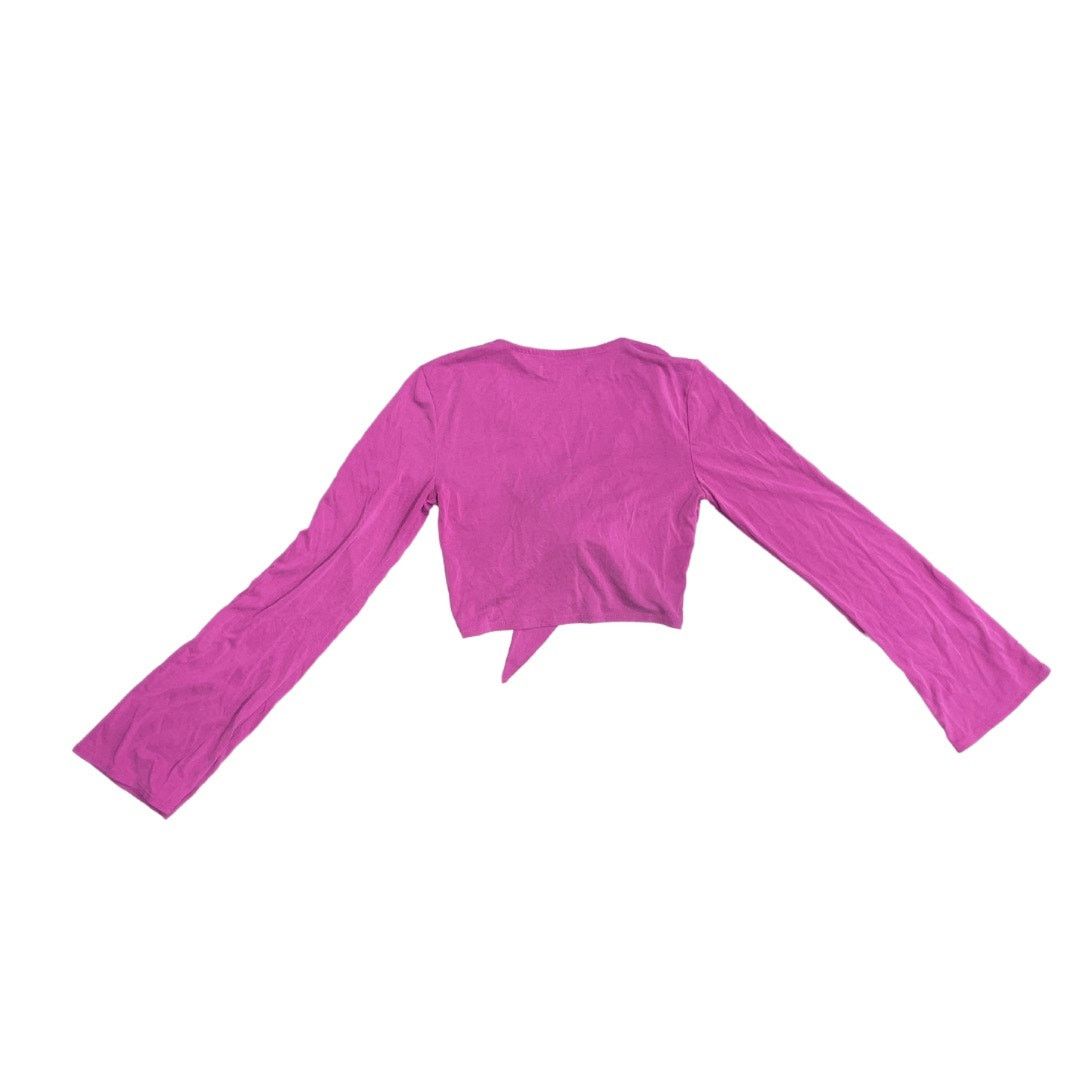 Urban Outfitters Urban Outfitters Elle Keyhole Flare Sleeve Magent wrap top Size S / US 4 / IT 40 - 2 Thumbnail