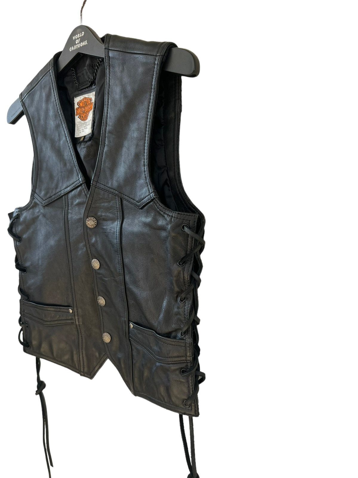 Harley Davidson VTG Harley Davidson Screamin’ Eagle Side Lace Leather Vest Size US S / EU 44-46 / 1 - 9 Thumbnail