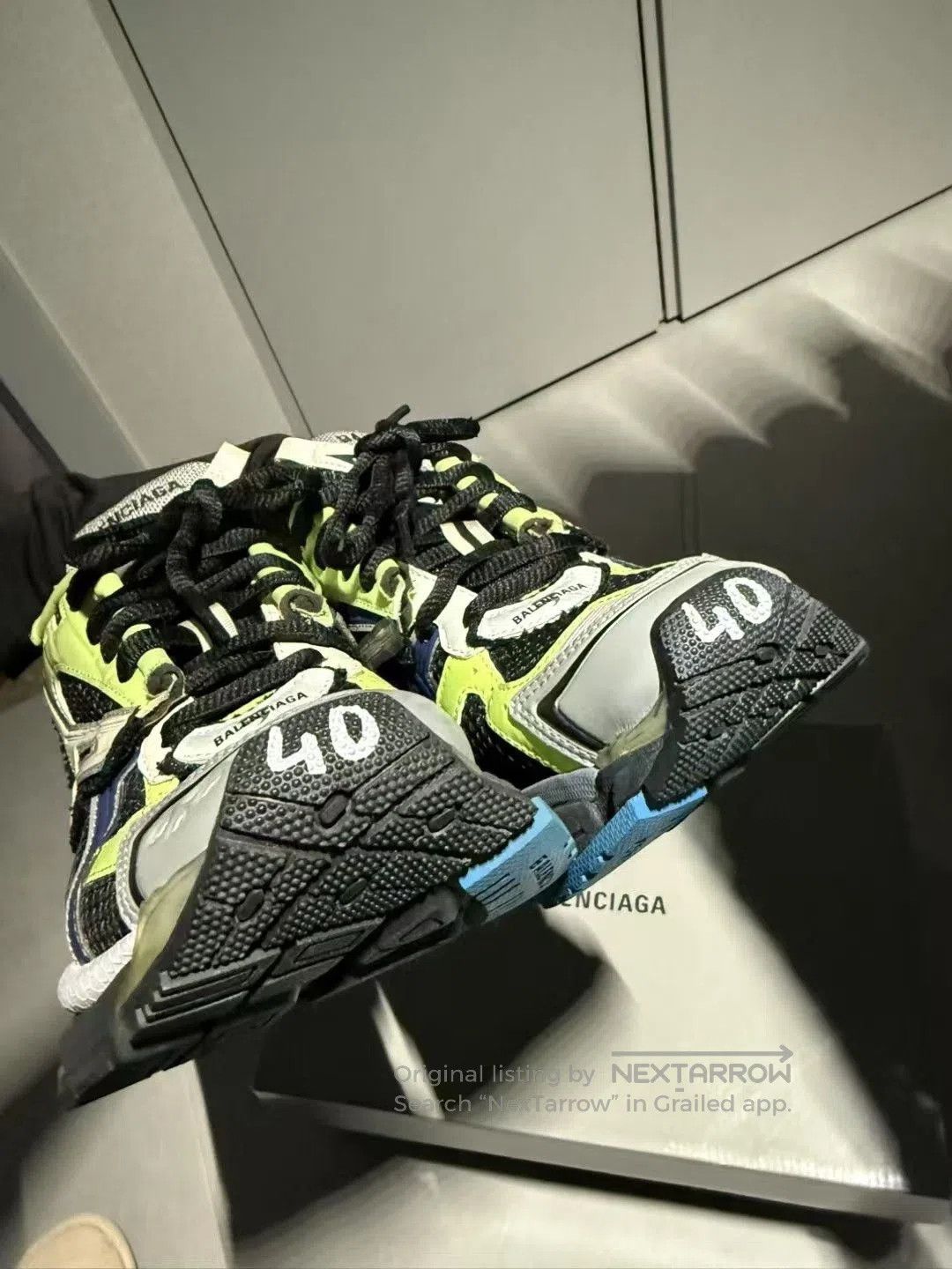 Balenciaga Balenciaga Runner Black Green Size 40. Size US 7 / EU 40 - 7 Thumbnail