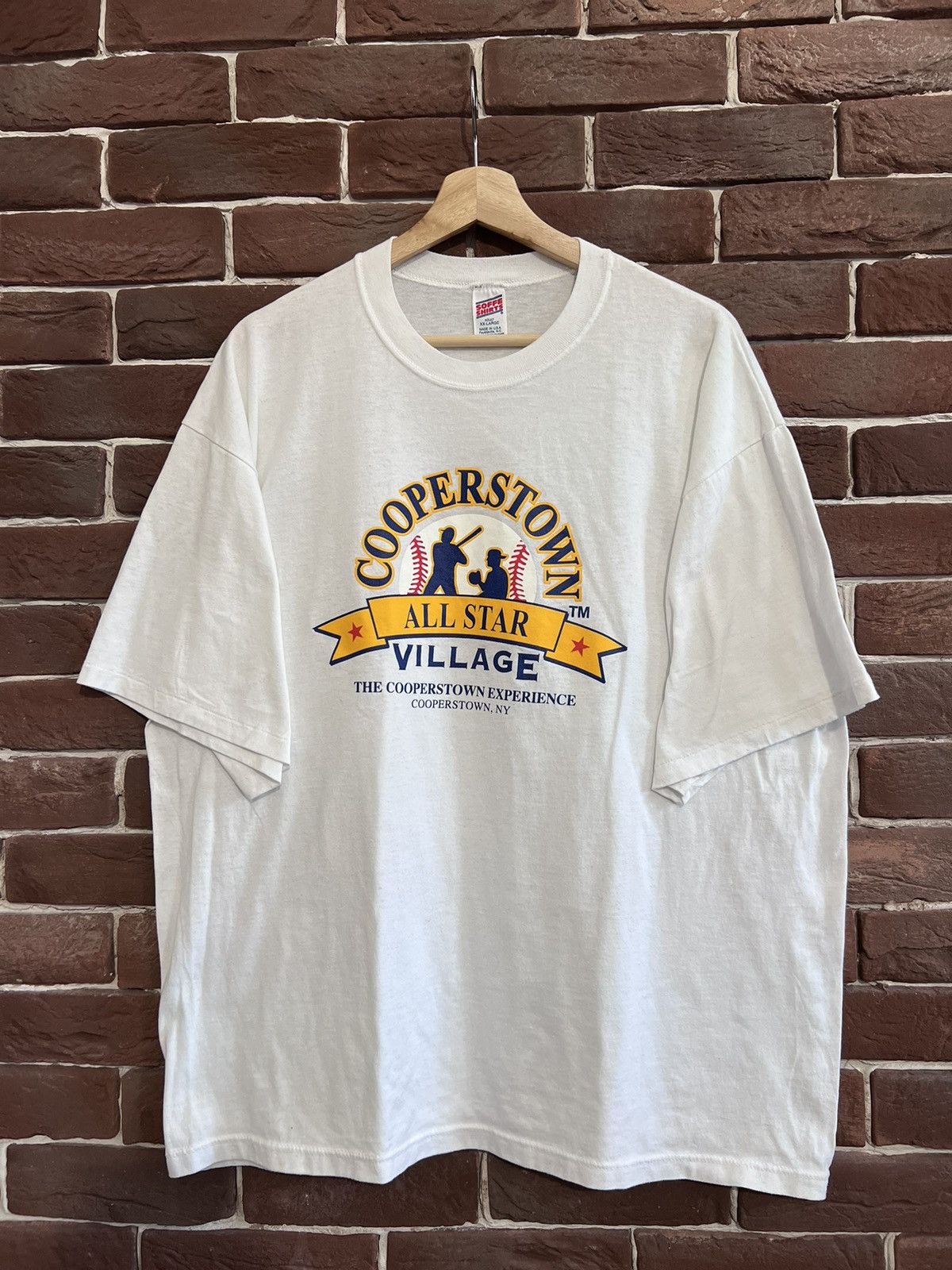 Cooperstown Collection Vintage 80s Cooperstown All Star Village Baseball T Shirt Size US XXL / EU 58 / 5 - 1 Thumbnail