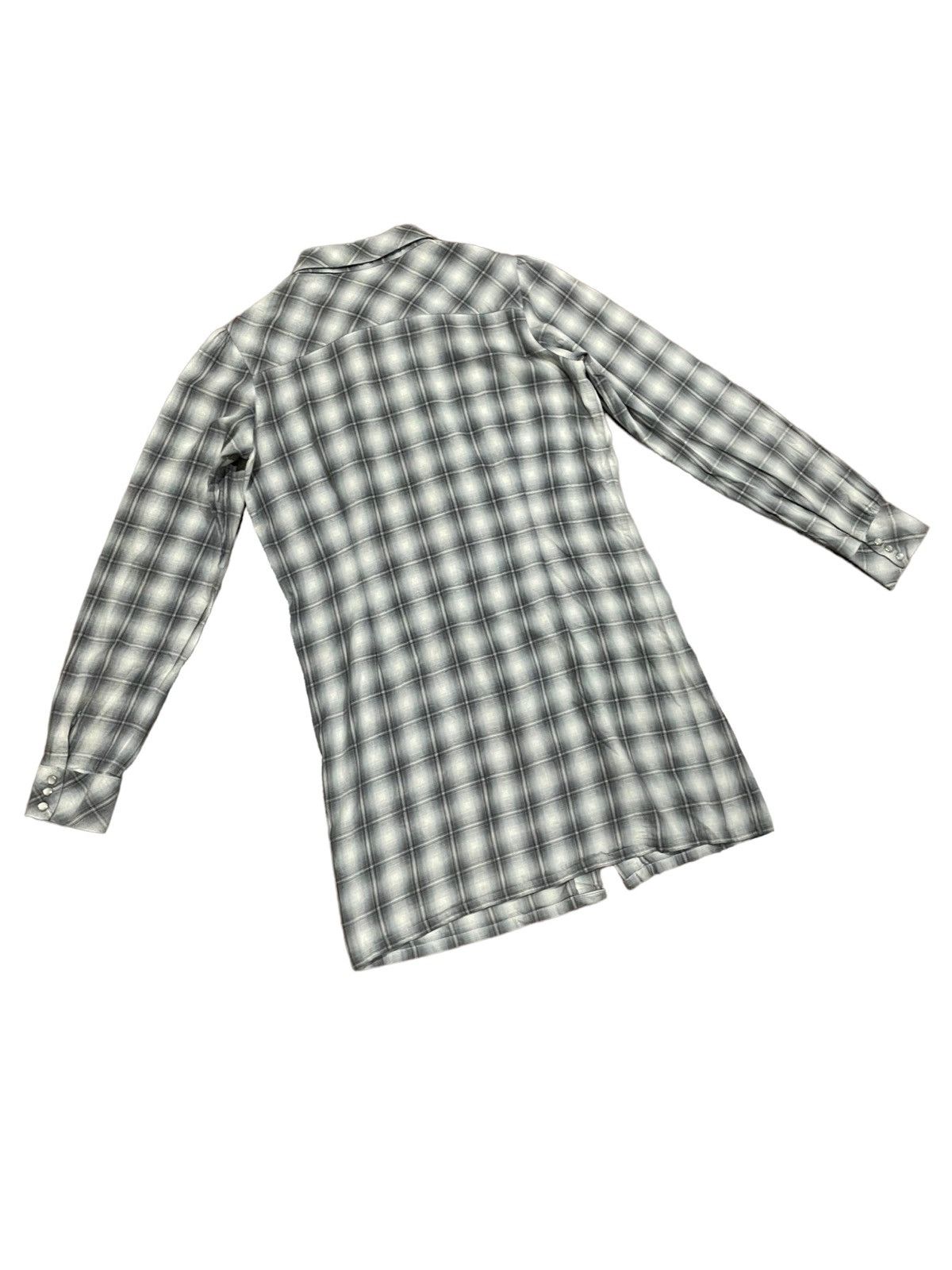 agnes b. Agnes B. Vintage 90s Shadow Plaid Blouse Size M / US 6-8 / IT 42-44 - 17 Thumbnail