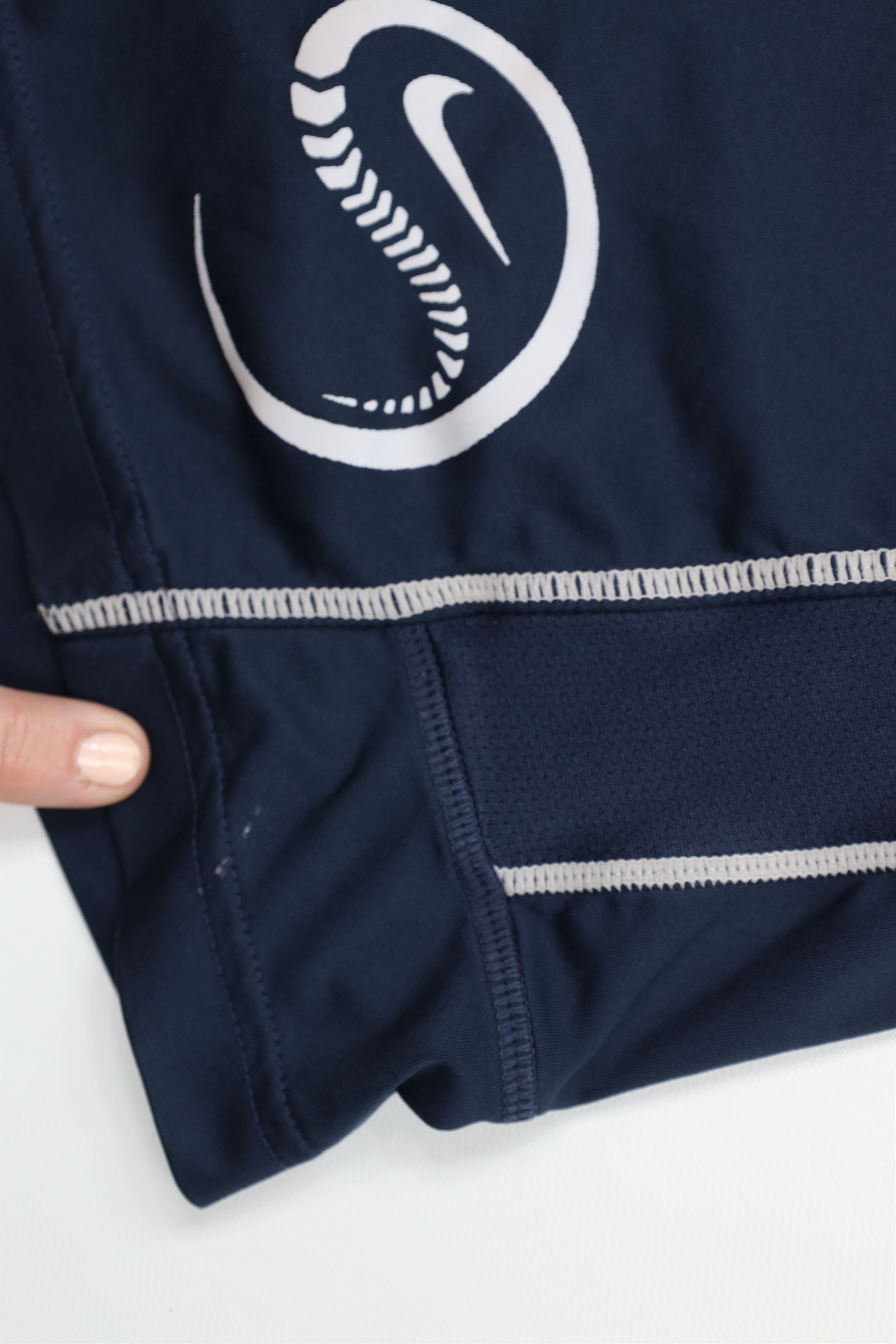 Nike × Vintage Vintage Y2K Nike Baseball Mini Swoosh Above Knee Shorts Size US 34 / EU 50 - 5 Thumbnail