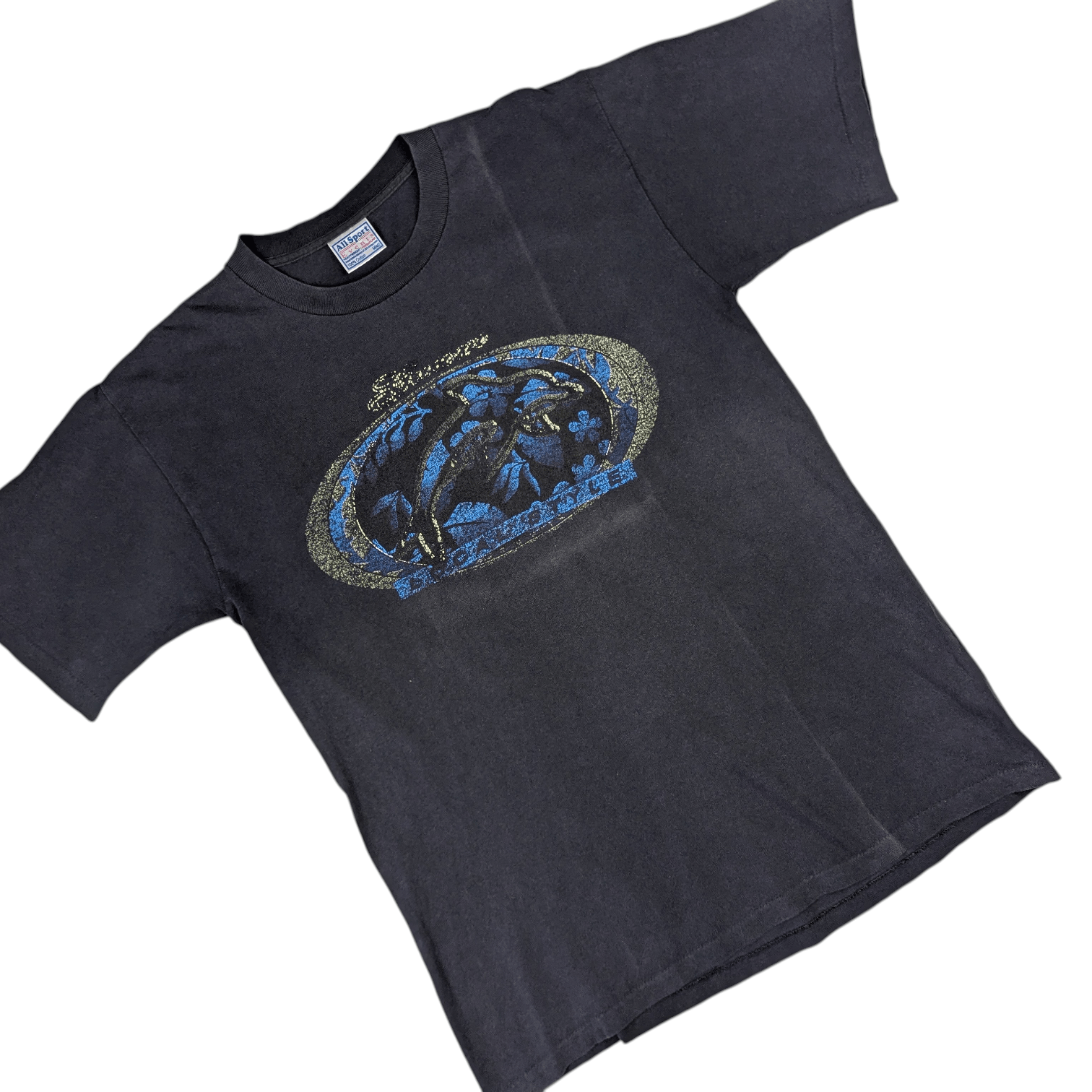 Vintage Vintage 90's ALL SPORT Dolphins Graphic Tee Single Stitches Size US M / EU 48-50 / 2 - 3 Thumbnail